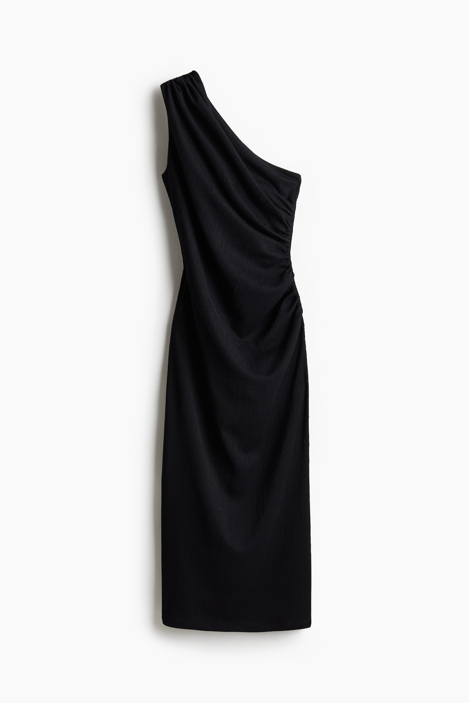 Robe asymétrique froncée - Noir/Beige clair/motif noir/Beige foncé - 2
