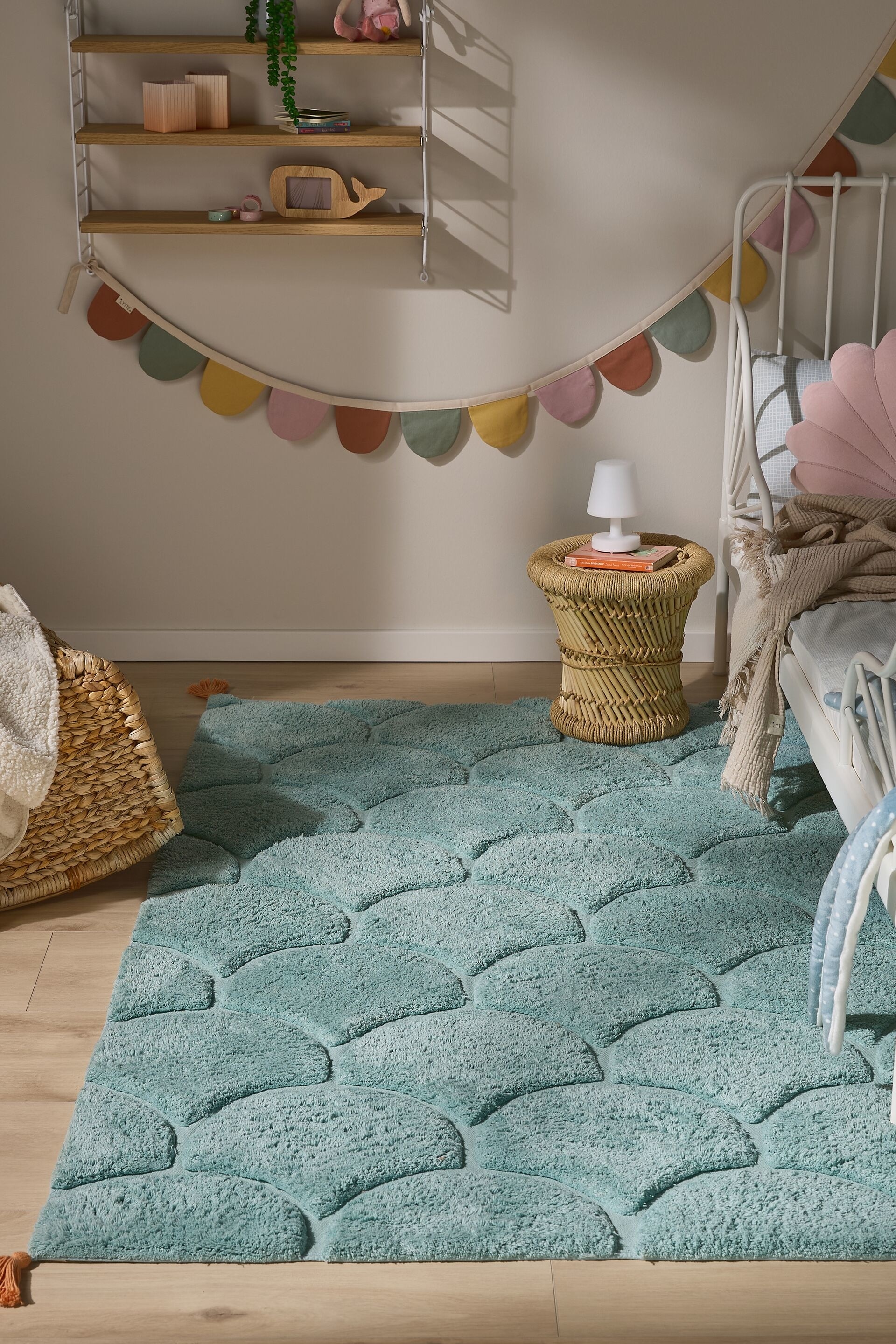 Pestävä Lasten Matto Undine - Sininen/Oranssi