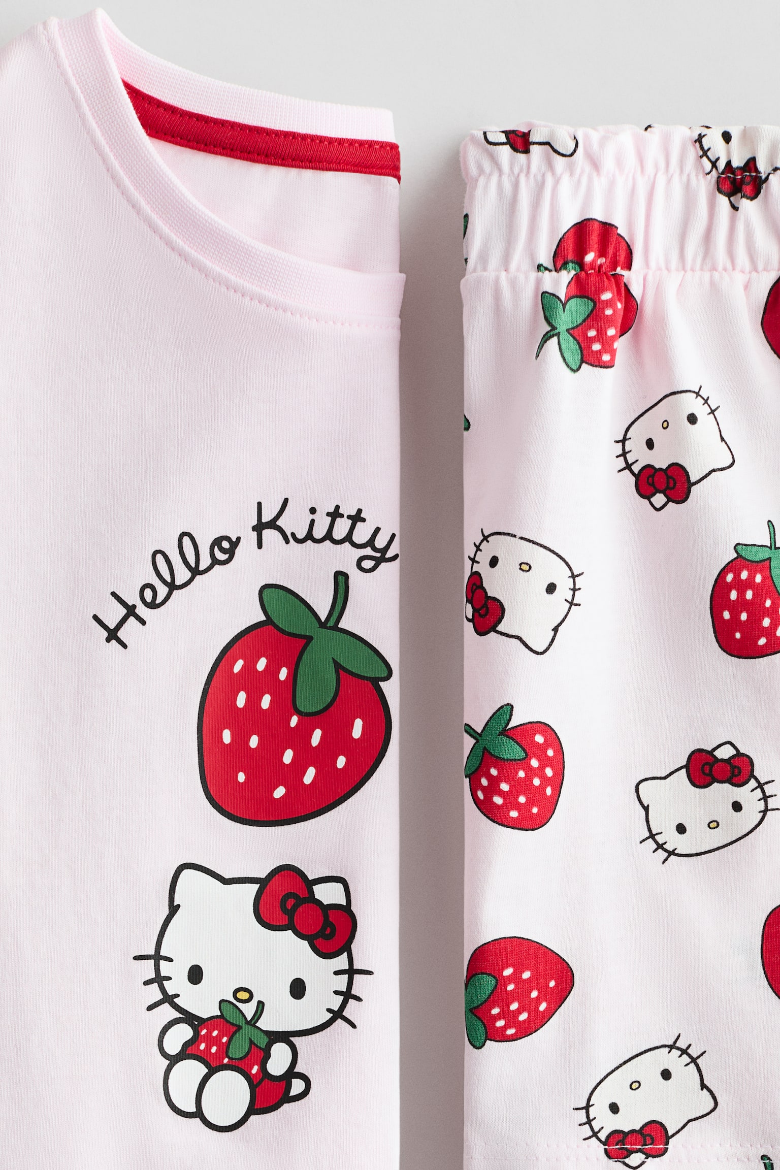 Пижама от памук с принт - Светлорозов/Hello Kitty - 2