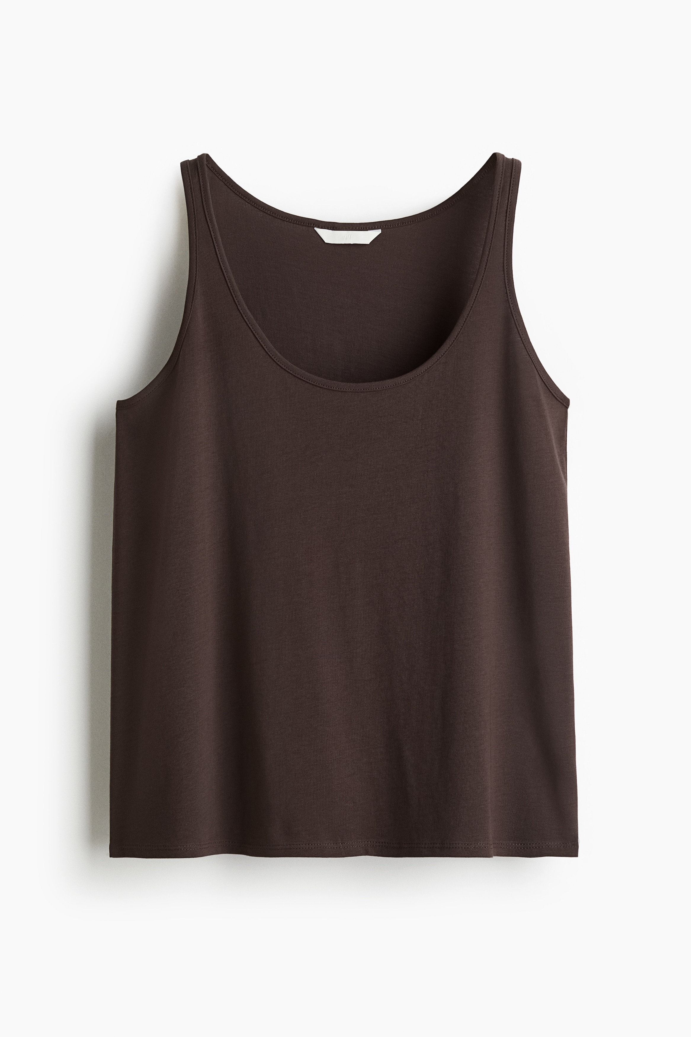 Cotton Tank Top - Dark brown/Dark orange