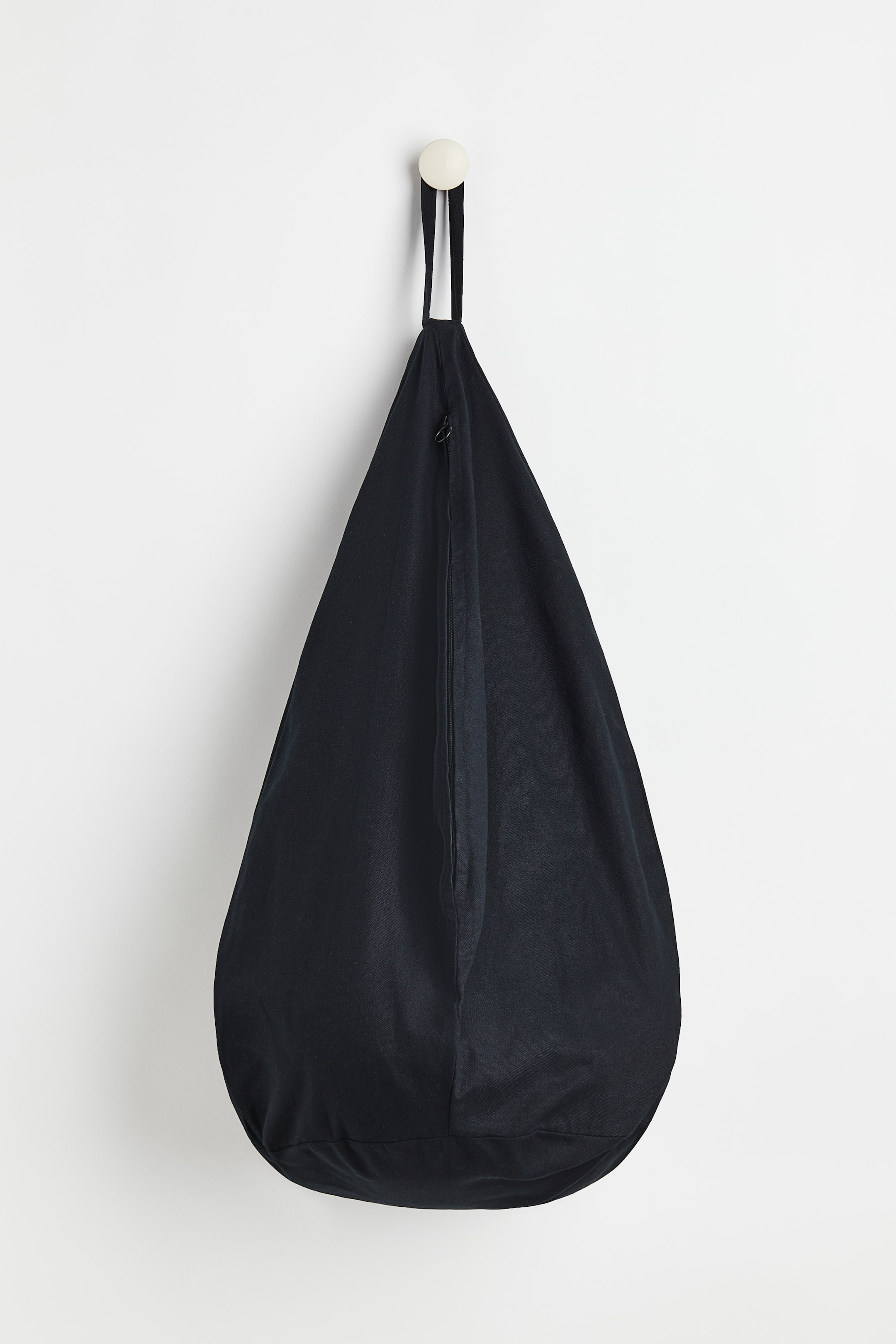 Cotton canvas laundry bag Black Home All H&M GB