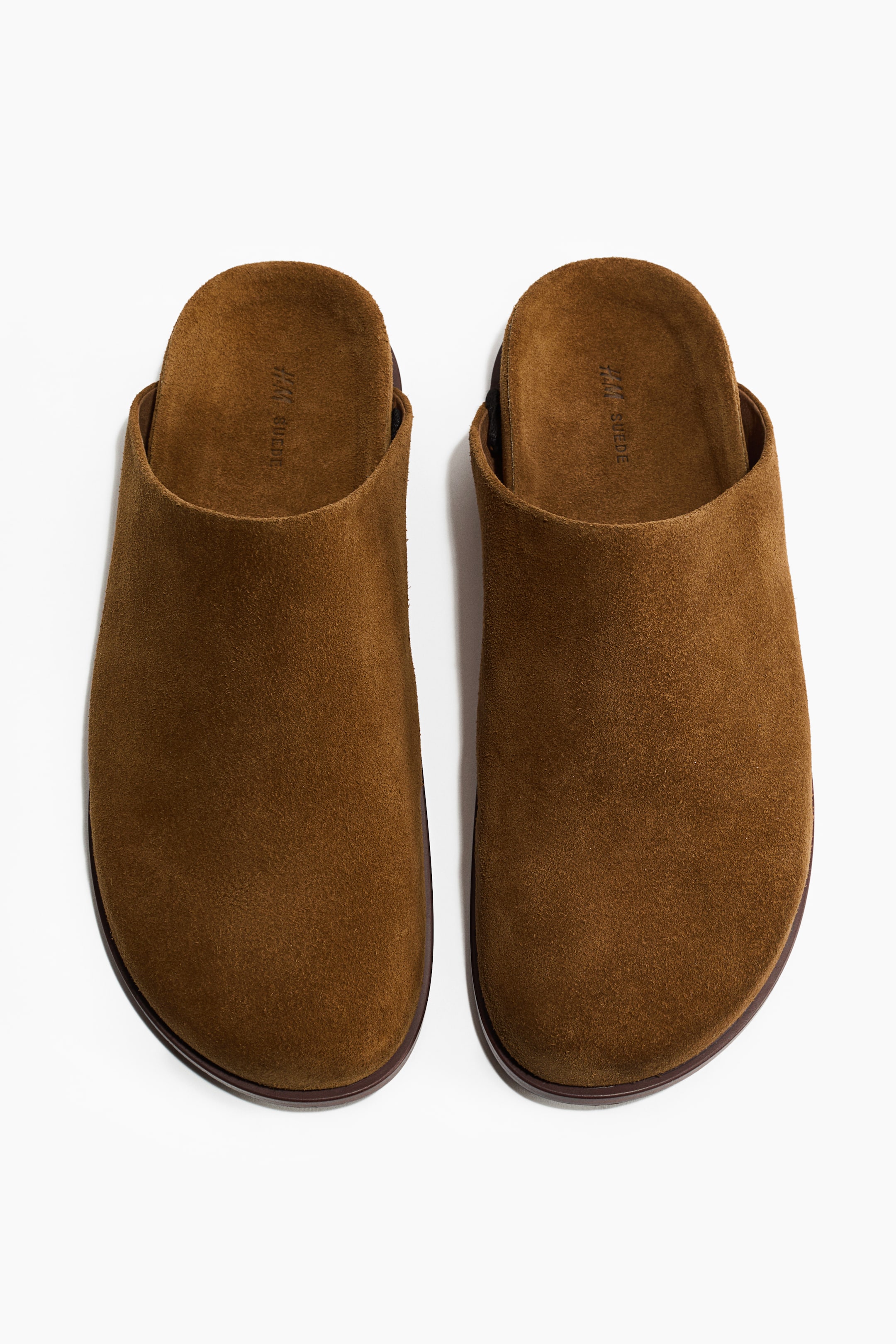 Mules en daim à semelle confortable
