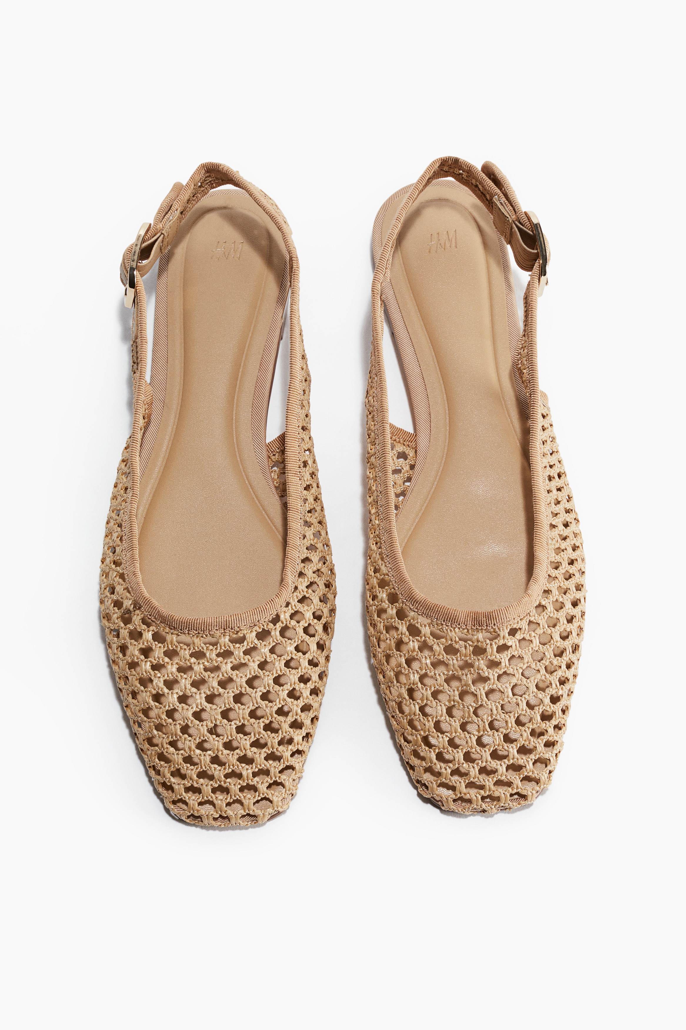 メッシュスリングバックサンダル - ベージュ - レディース | H&M JP