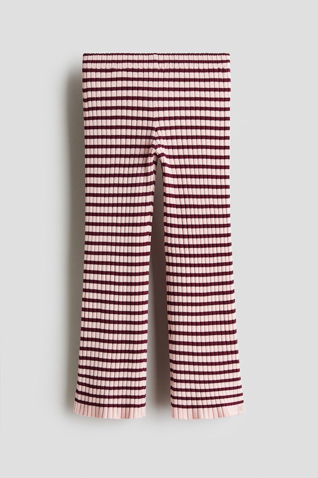 Ribbed leggings - Light pink/Red striped/Cream/Black striped/Black - 1