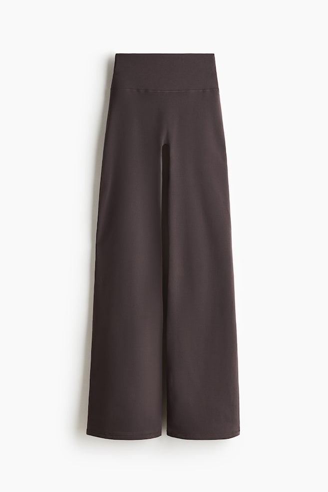 Warm Flared Sports Leggings with ThermoMove™ - Dark heather/Black - 1