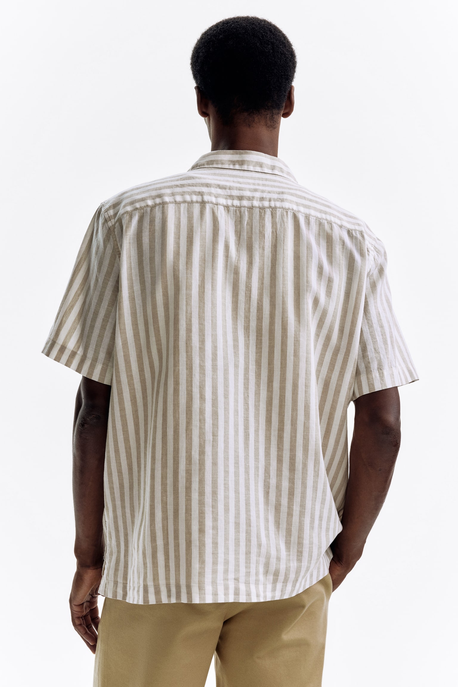 Regular Fit Short-sleeved linen-blend shirt - 3