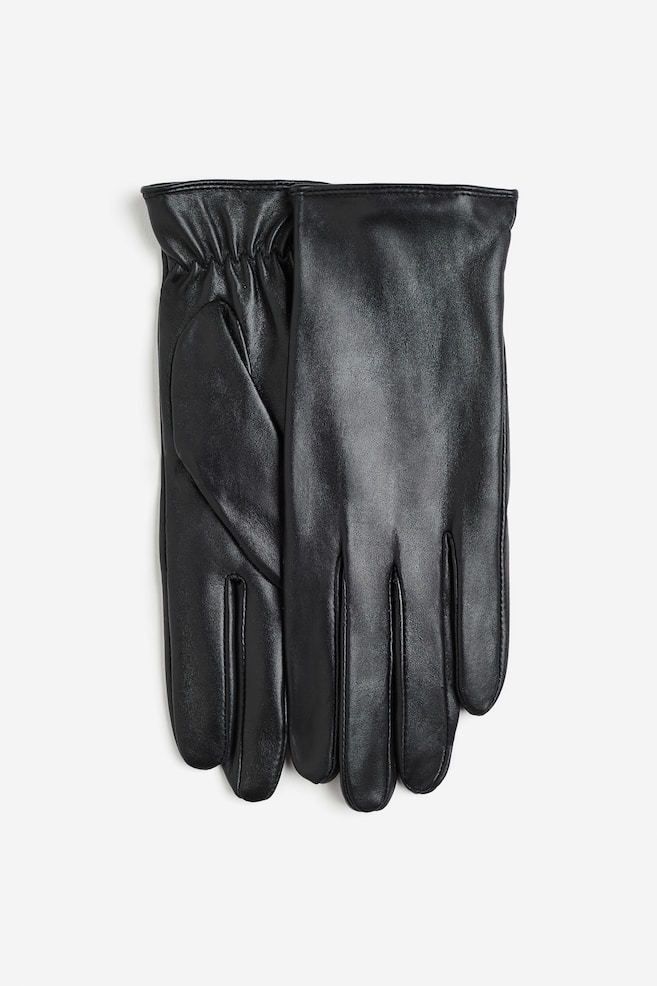 Handskar i läder - Svart - 1
