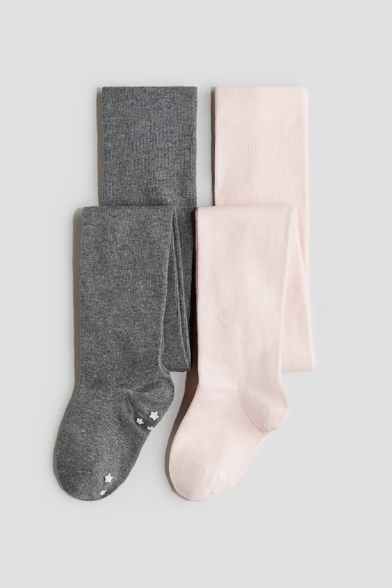 Детские свитеры H&M 2-Pack Non-Slip Fine-Knit Tights