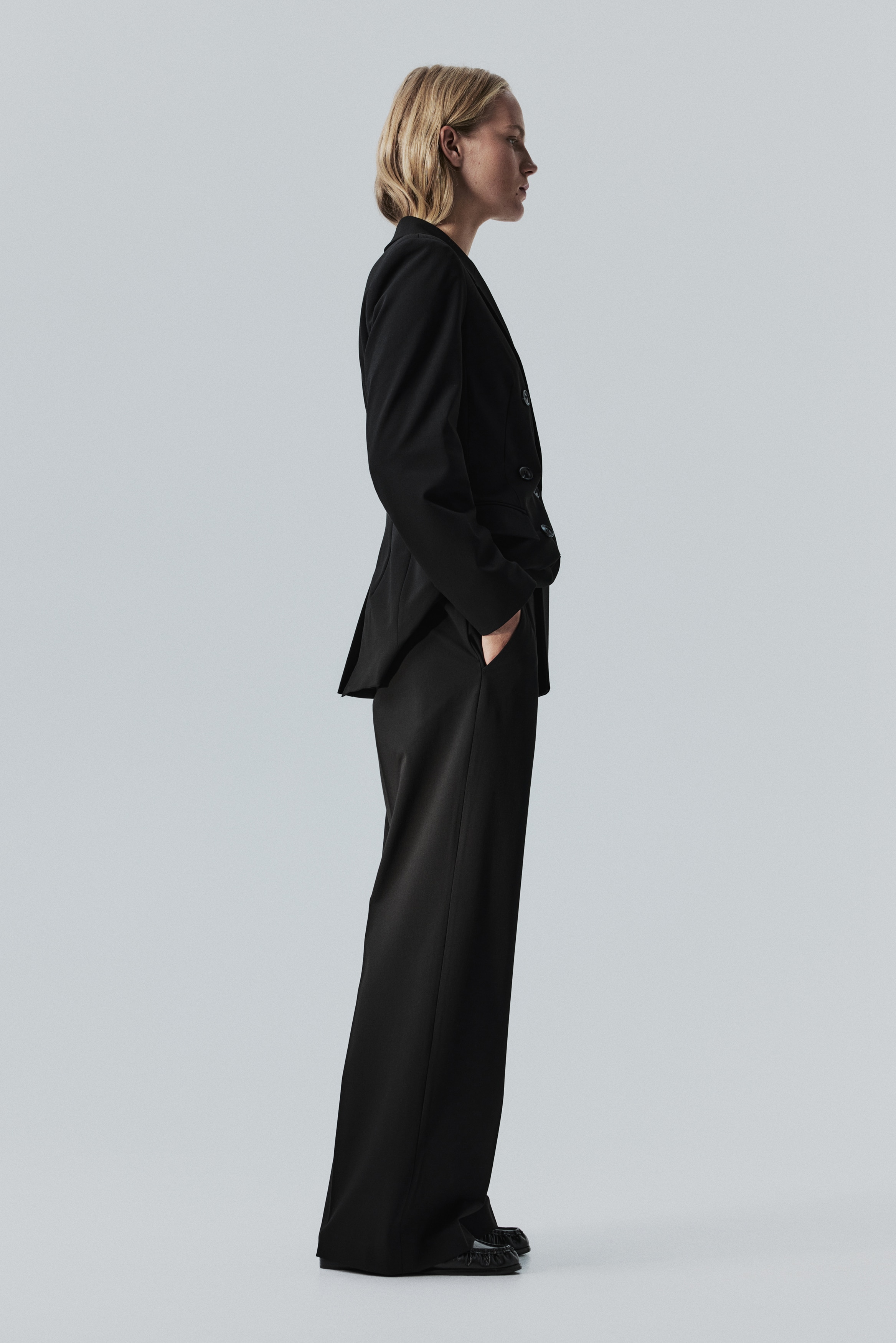 Wrinkle-resistant Double-breasted blazer