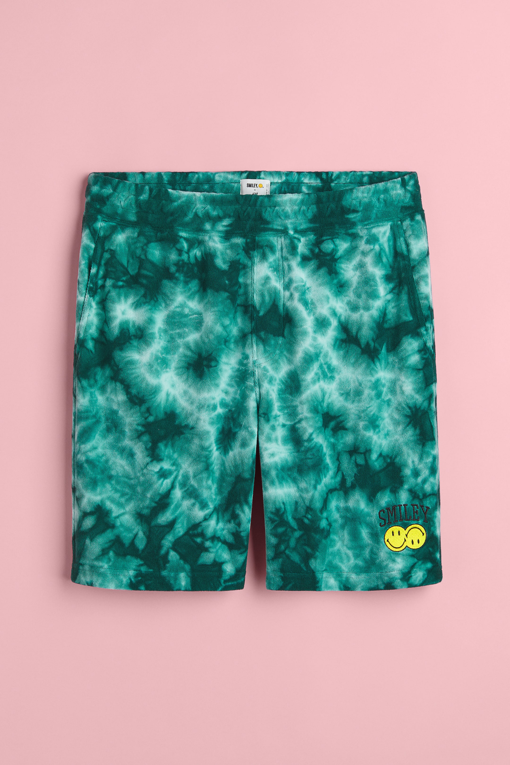 Visualizza immagine più grande: Shorts in spugna Relaxed Fit - Turchese scuro/Smiley® - UOMO | H&M IT 1
