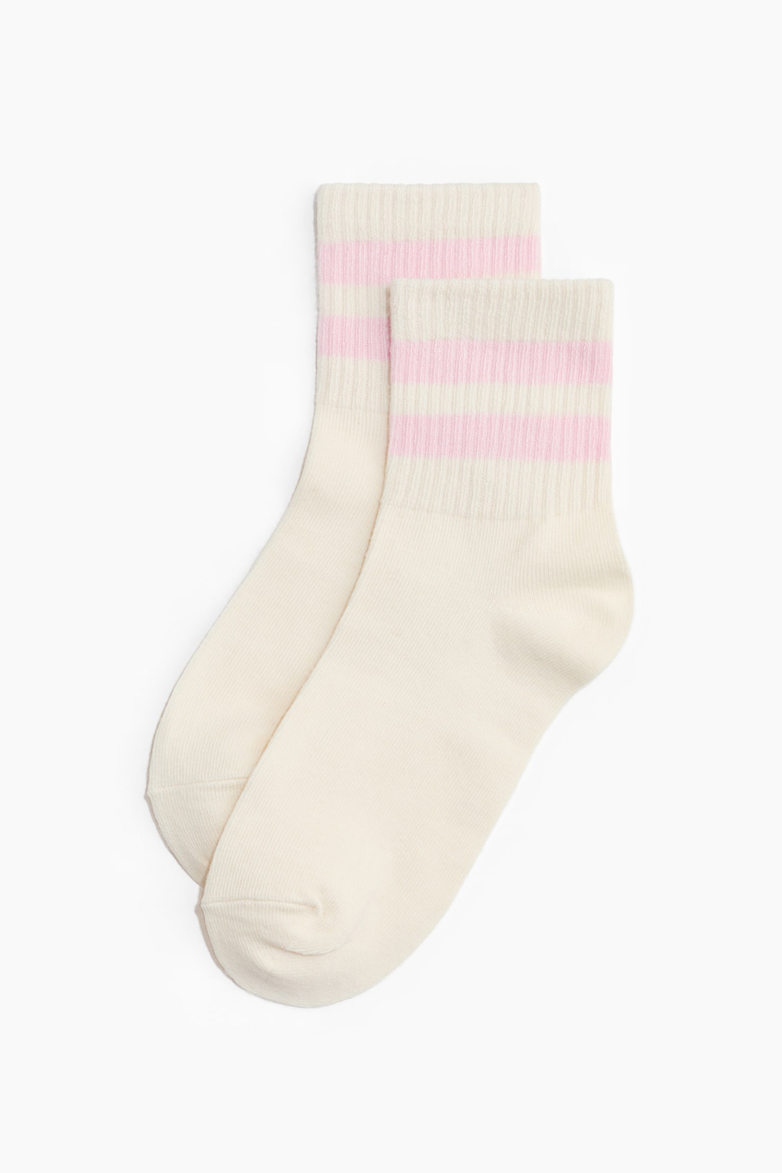 5-pack socks - White/Pink/Light grey marl/Black/White - 2