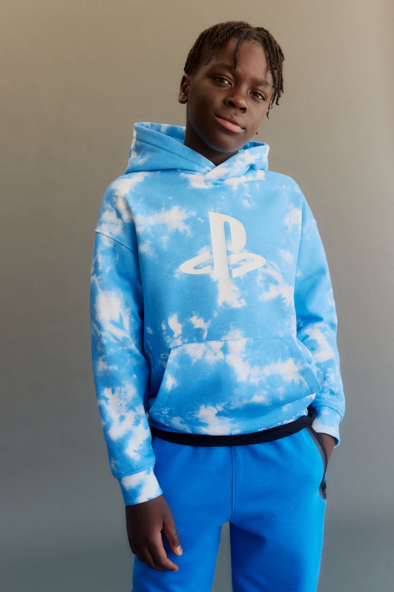 Printed hoodie Blue/PlayStation Kids H&M IN