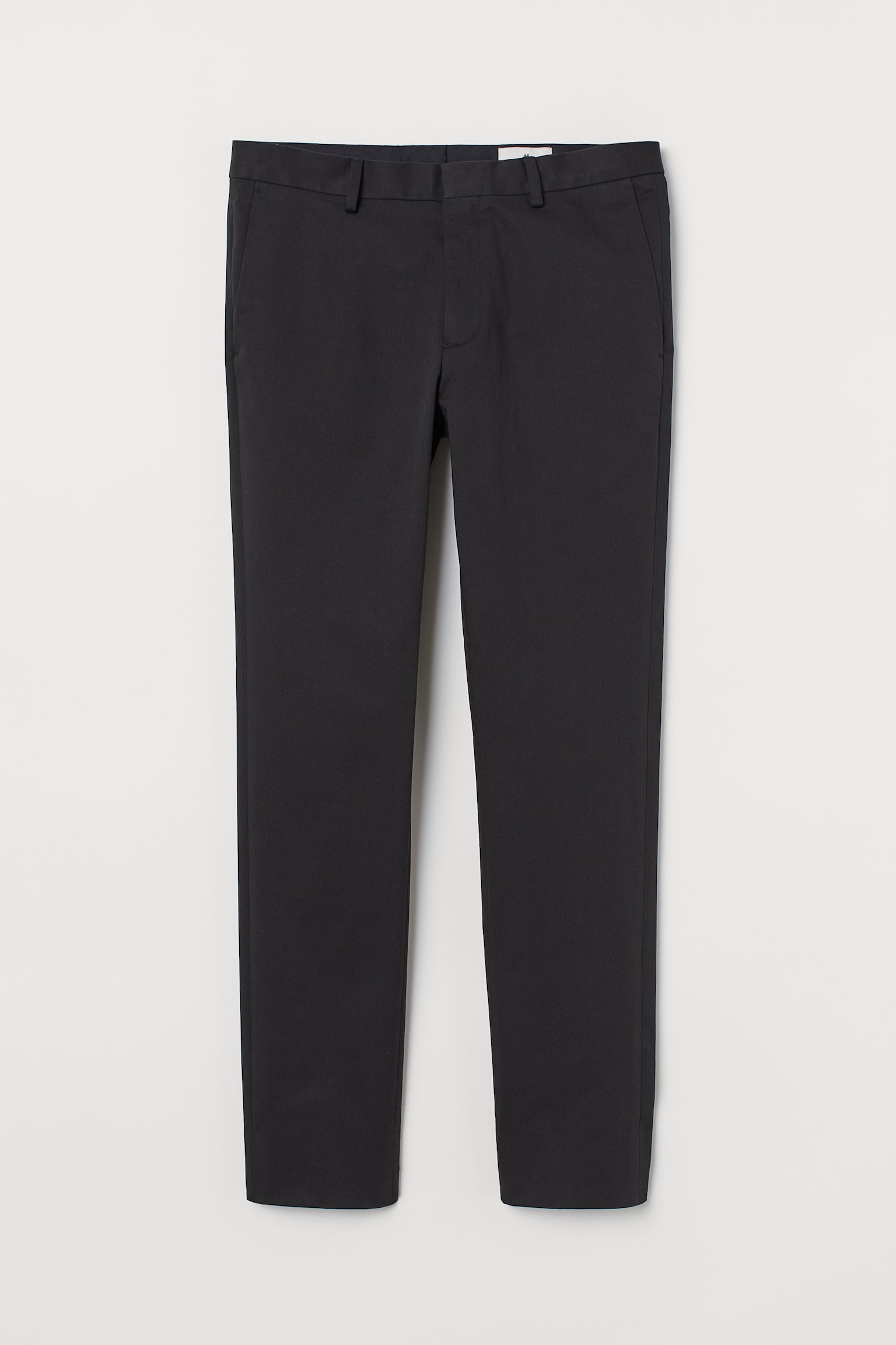 Schmale Baumwollchino - Schwarz