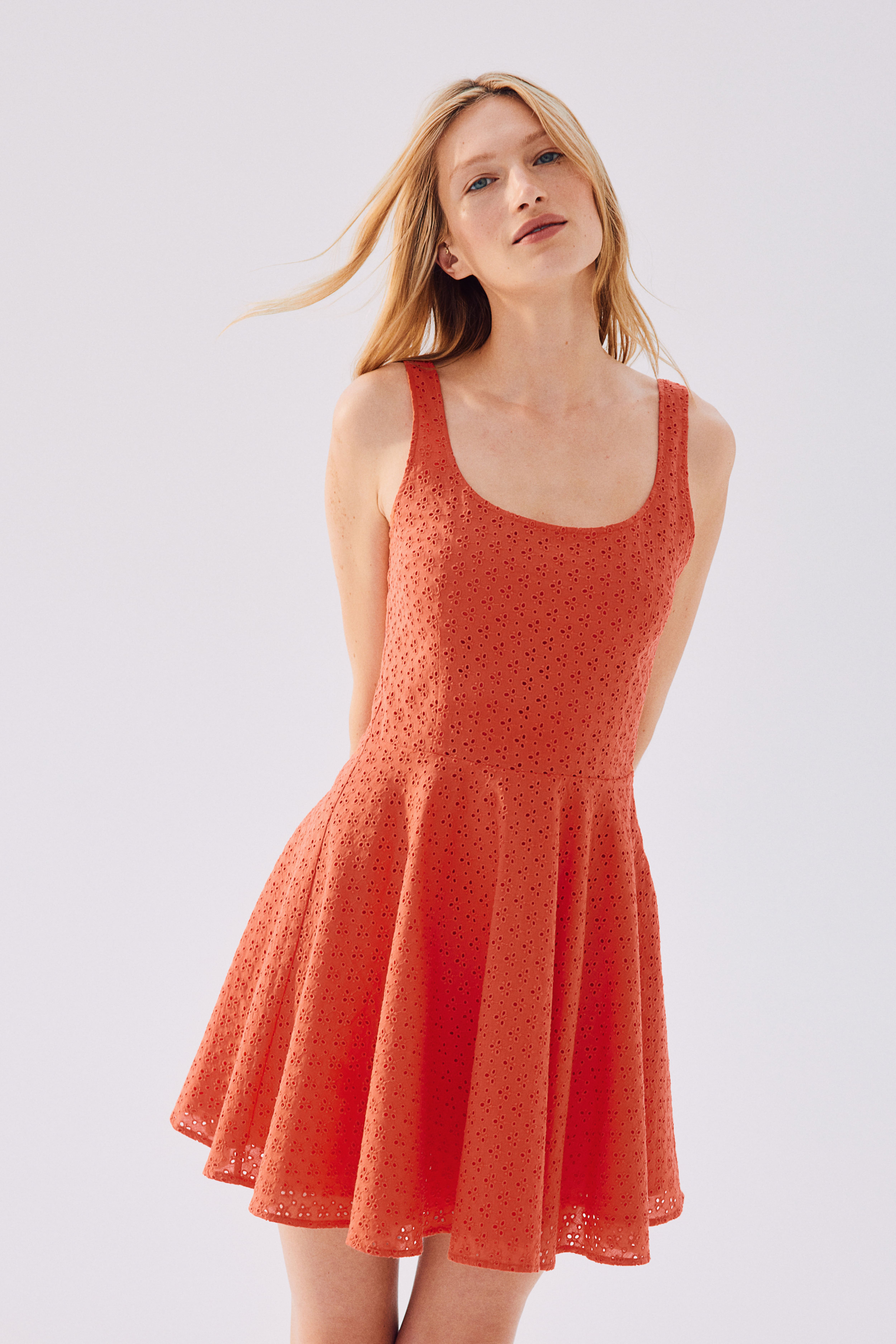 H and m orange dress best sale