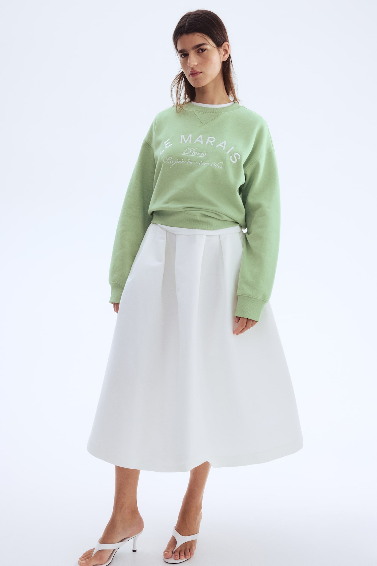 Sweatshirt with Text Motif - image 3