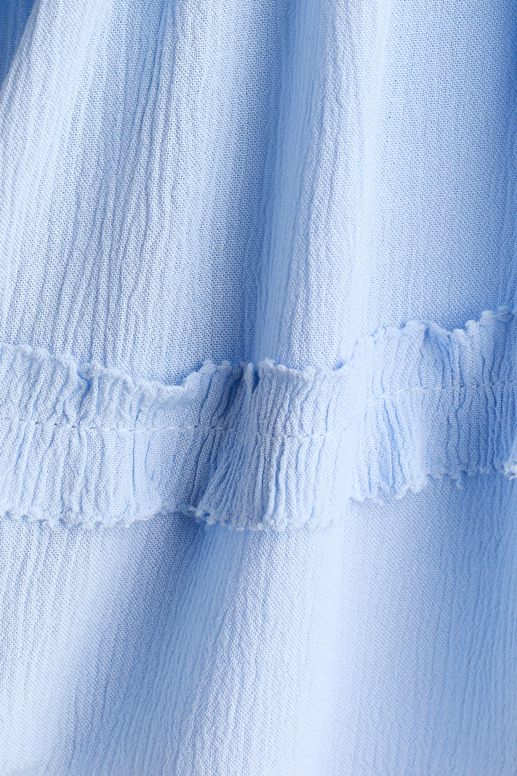 Ruffle-Trimmed Viscose Top