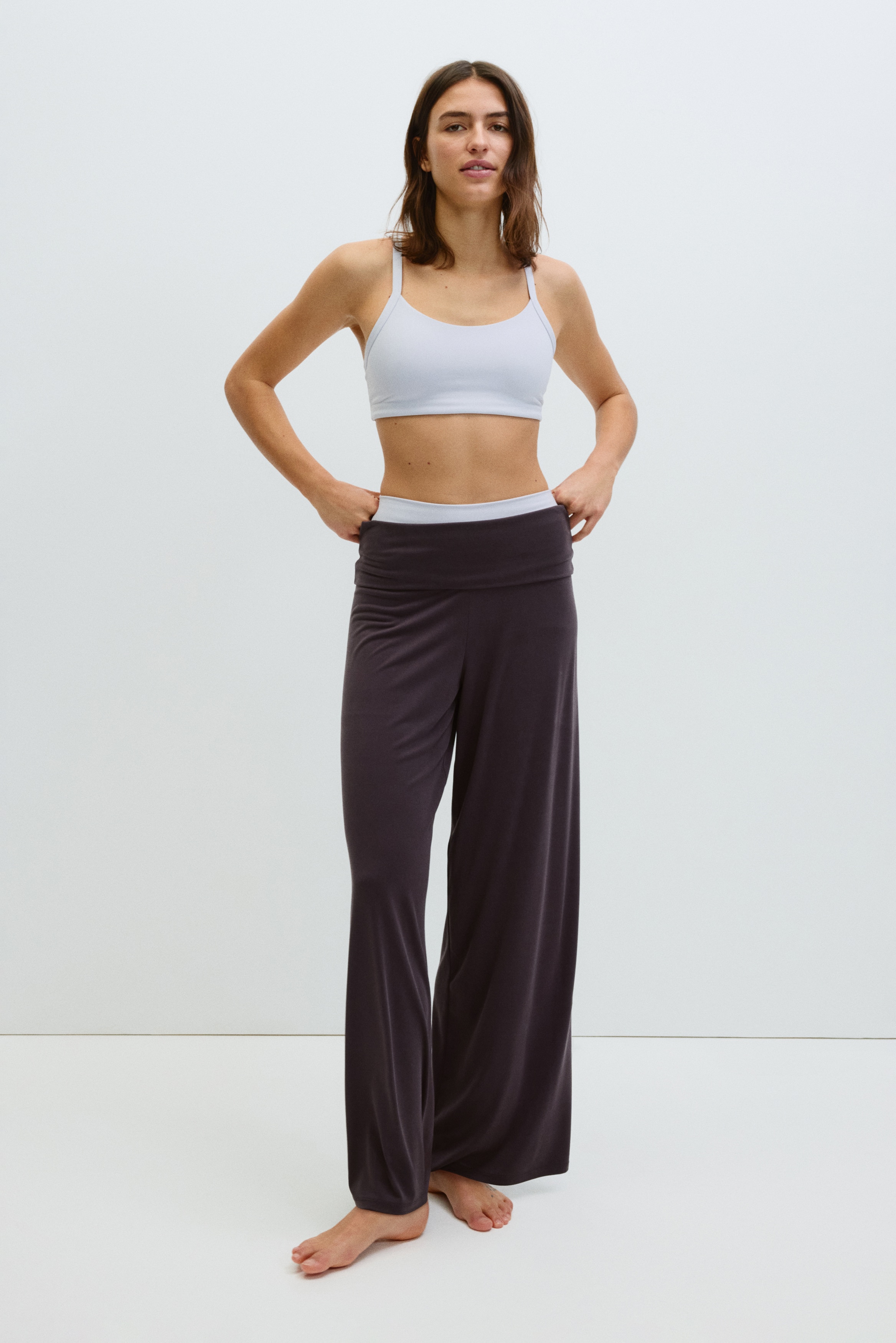 Sportbroek met omslagtaille