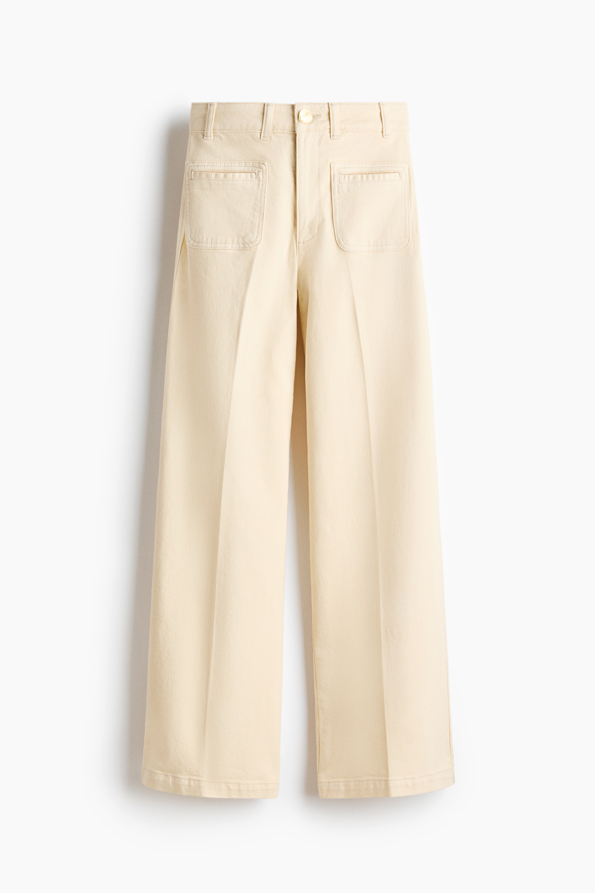 Wide High Jeans - Pale yellow/Denim blue/White/Light denim blue
