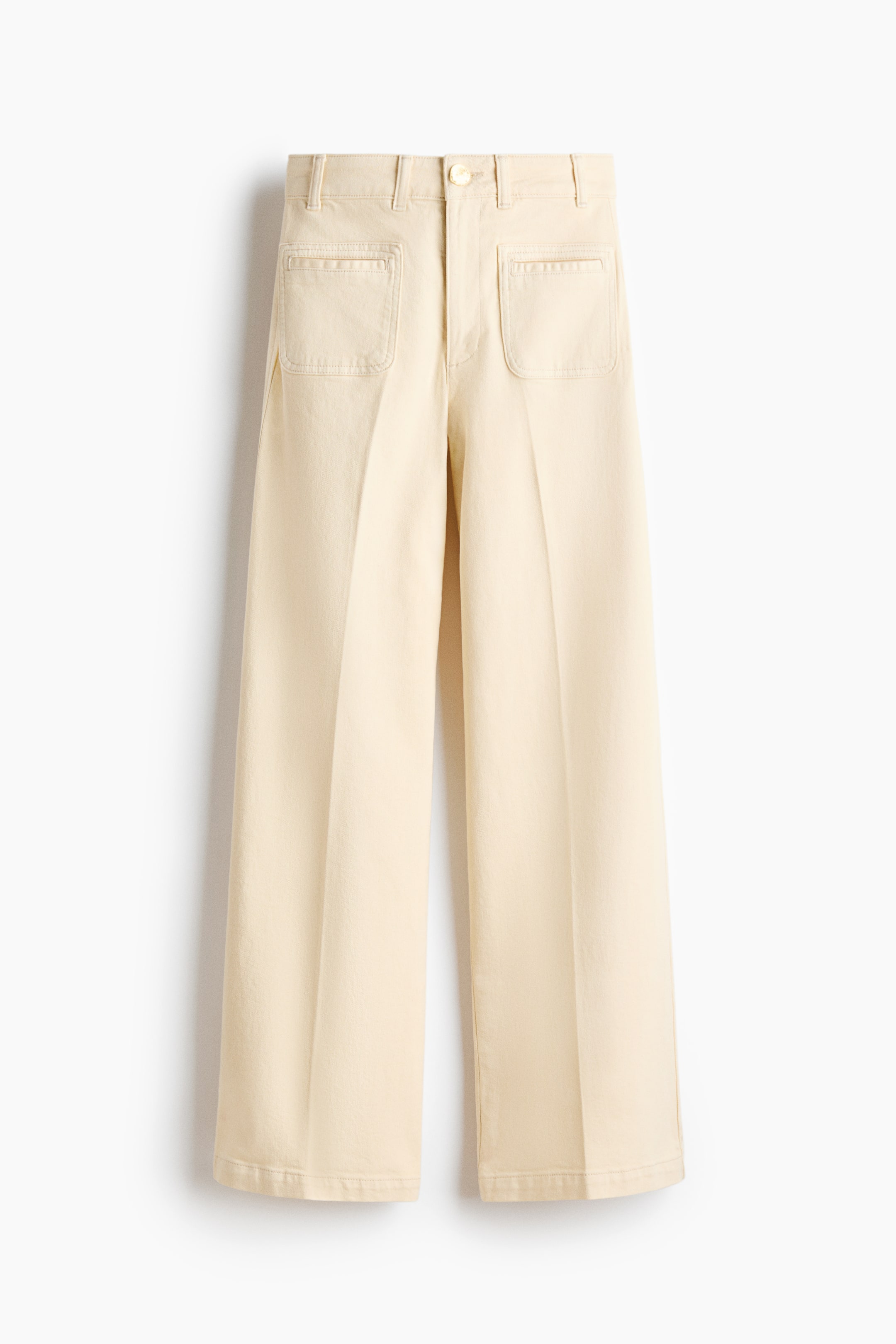 View larger image: Wide High Jeans - Pale yellow - Ladies | H&M US 1