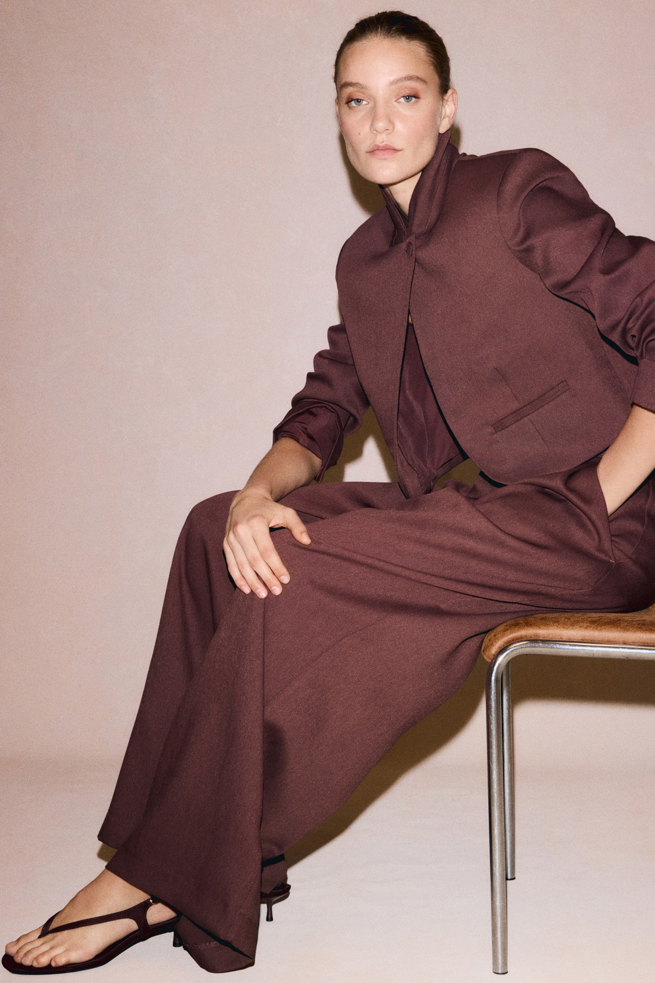 Viscose-Blend Twill Pants