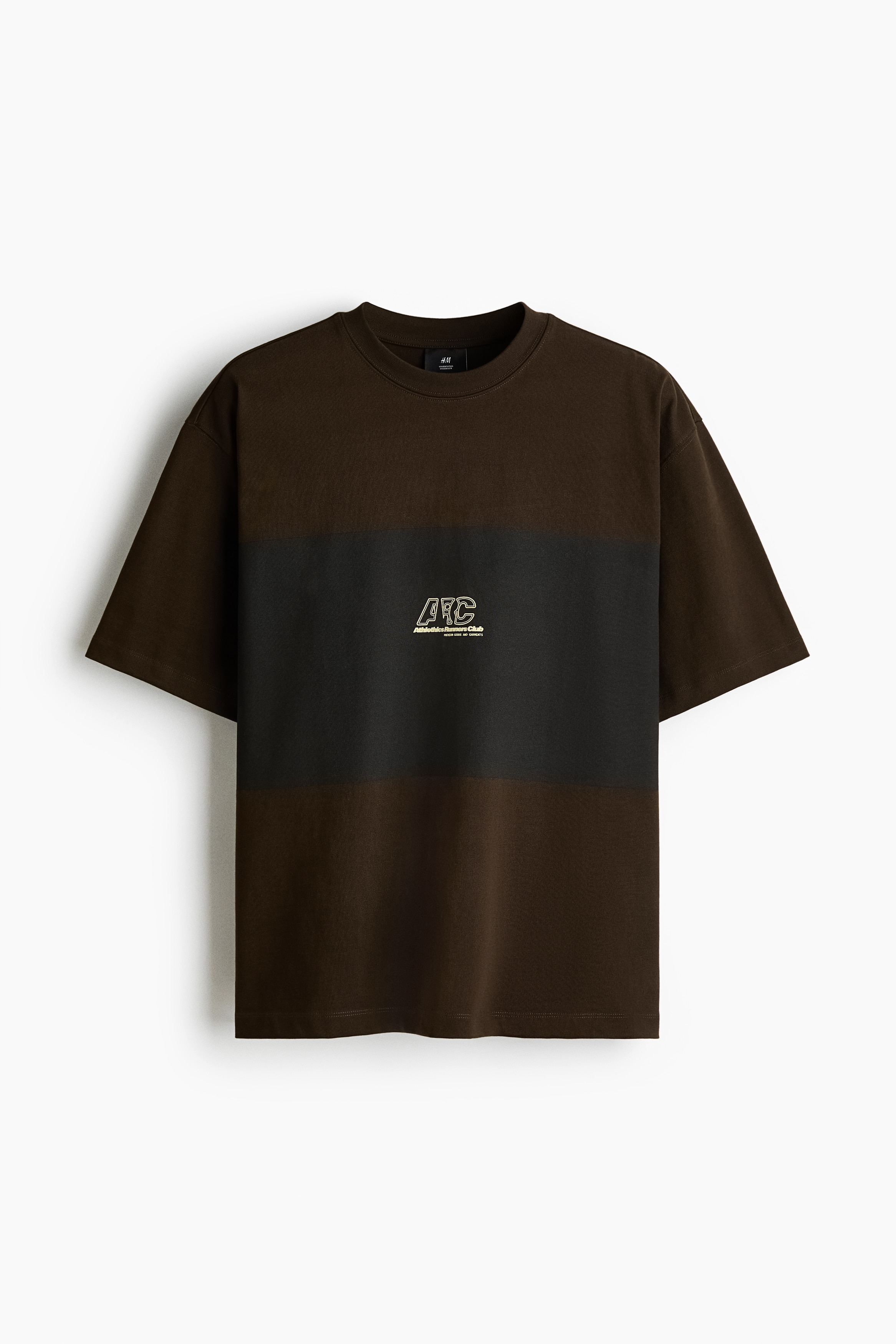 Oversized Printed T-Shirt - Dark brown/Runners Club