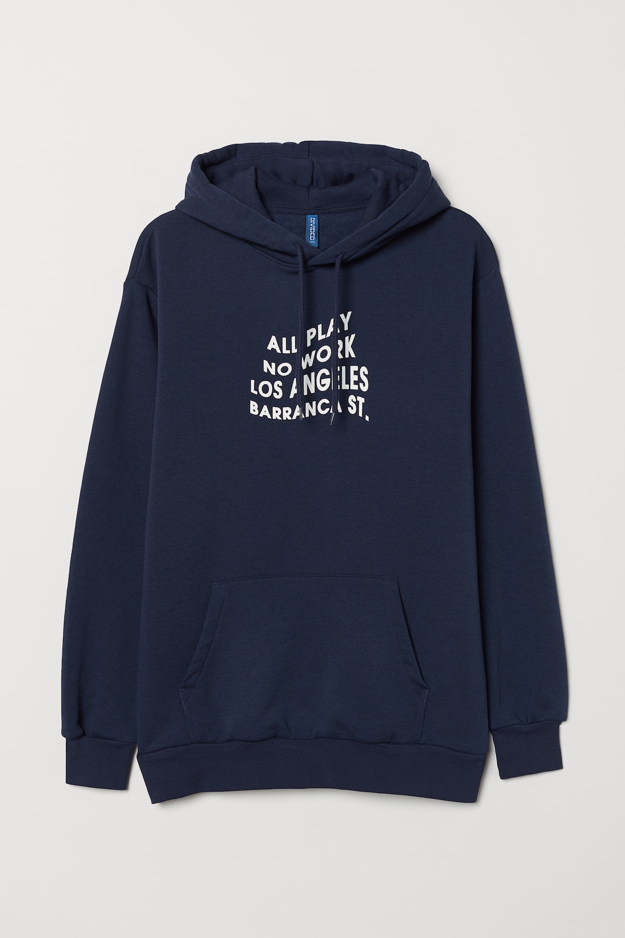Hooded jumper Dark blue/All Play No Work Men H&M IN