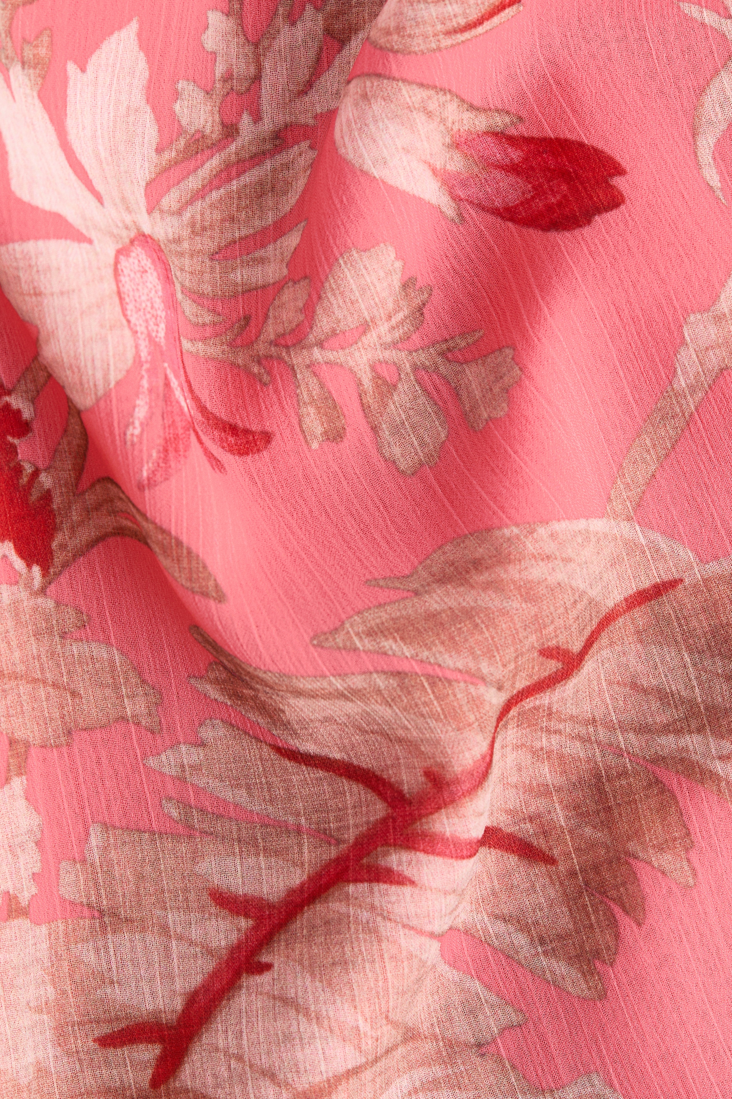 pink chiffon dress h&m Women's Pink Draped cape-detail dress
