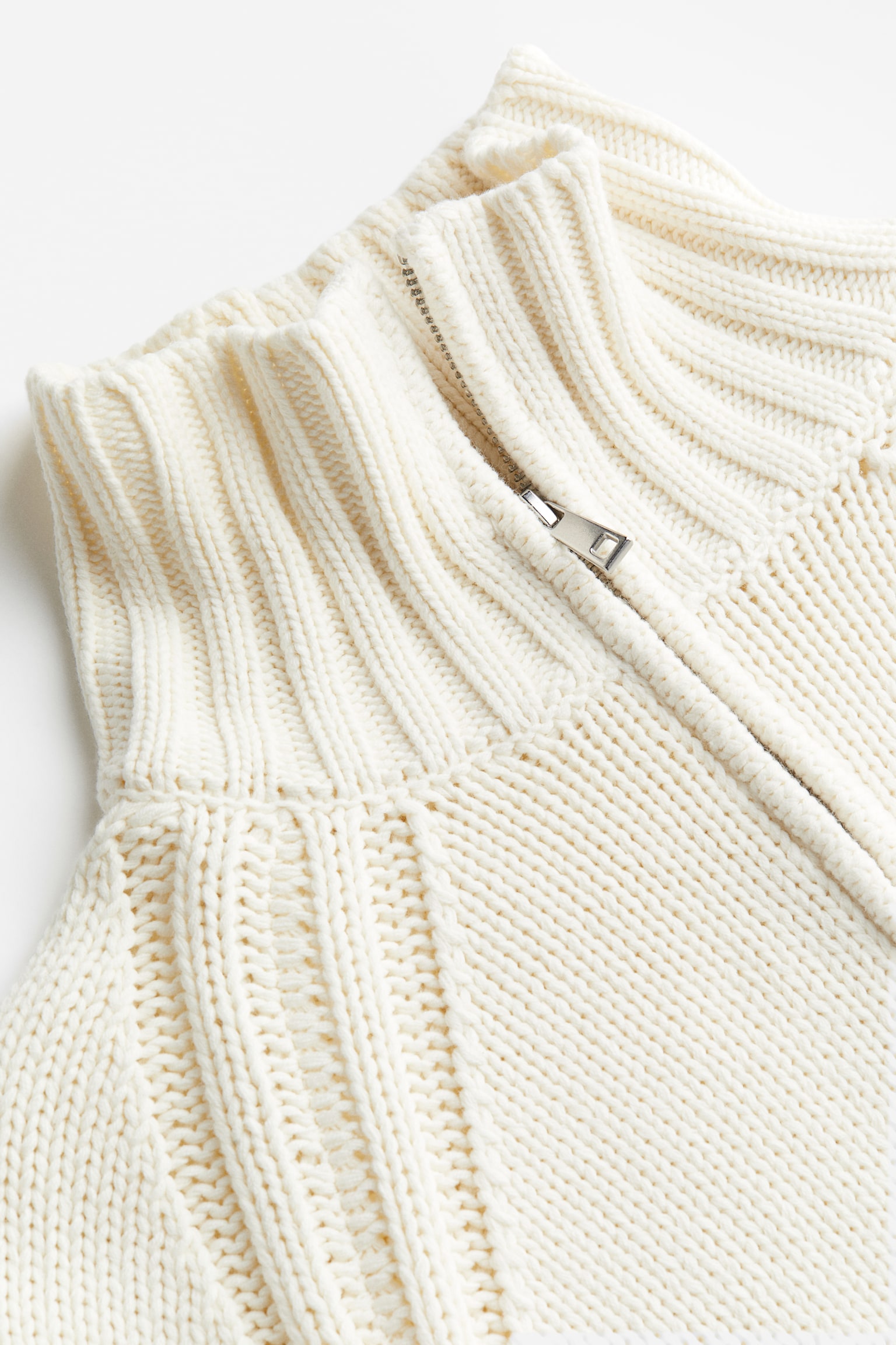 Zip-top jumper - Cream - 4