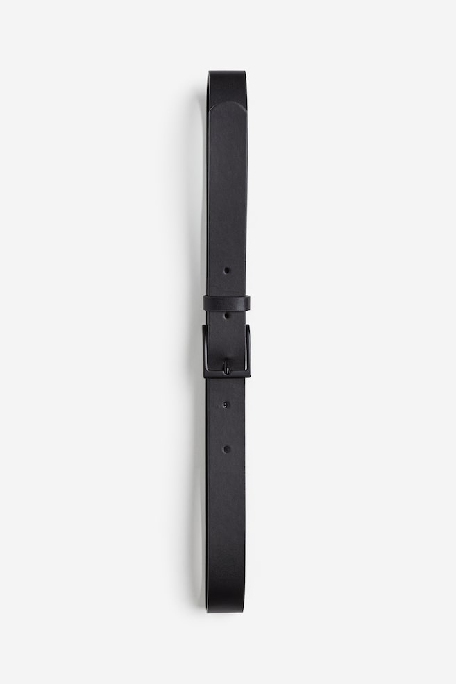 Leather belt - Black - 1