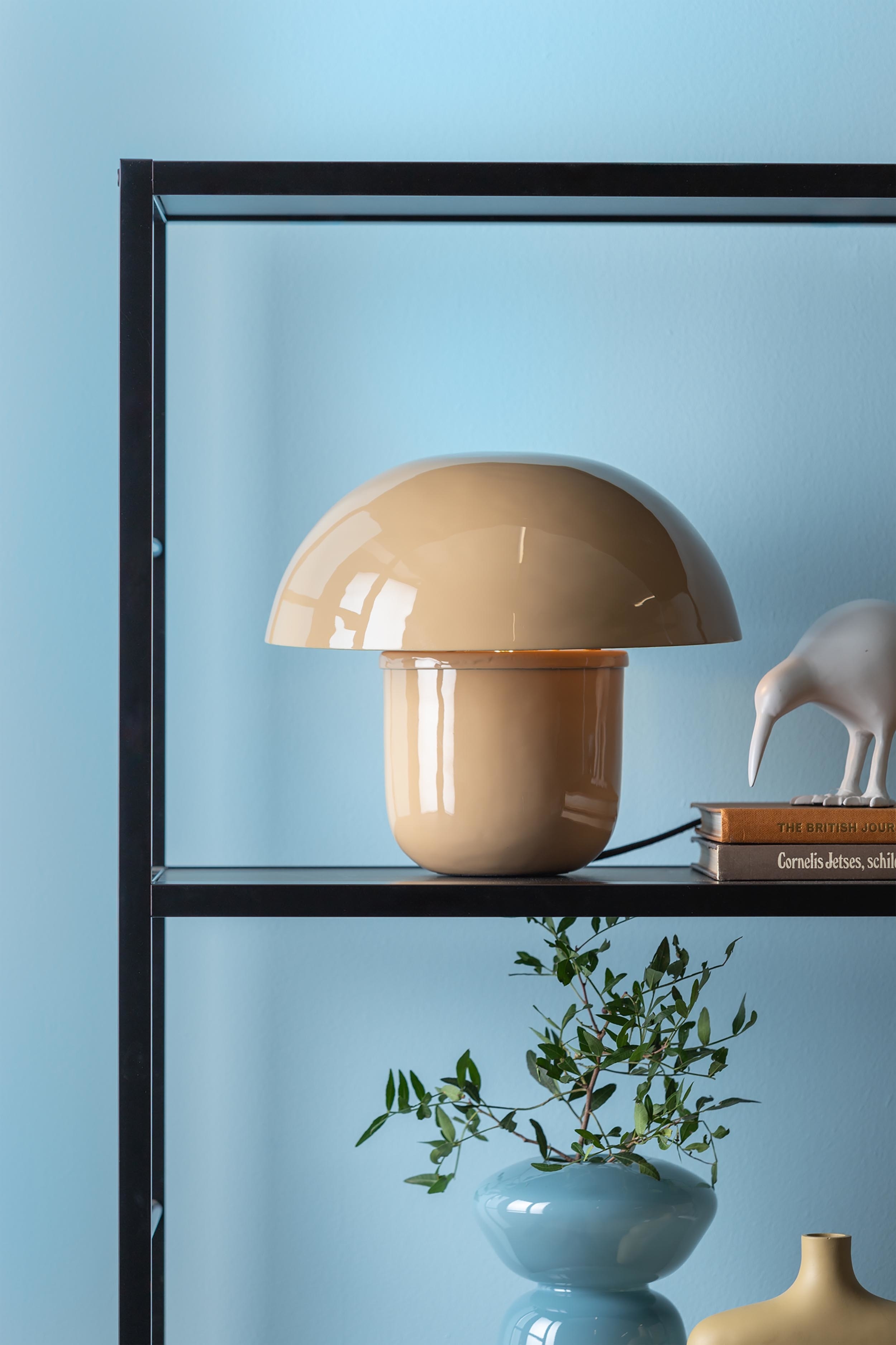 Fat Mushroom Tischlampe - Hellbraun/Warmes Grau/Schwarz/Roter Ocker/Dschungel Grün/Honiggelb/Nebliges Blau/Weiß