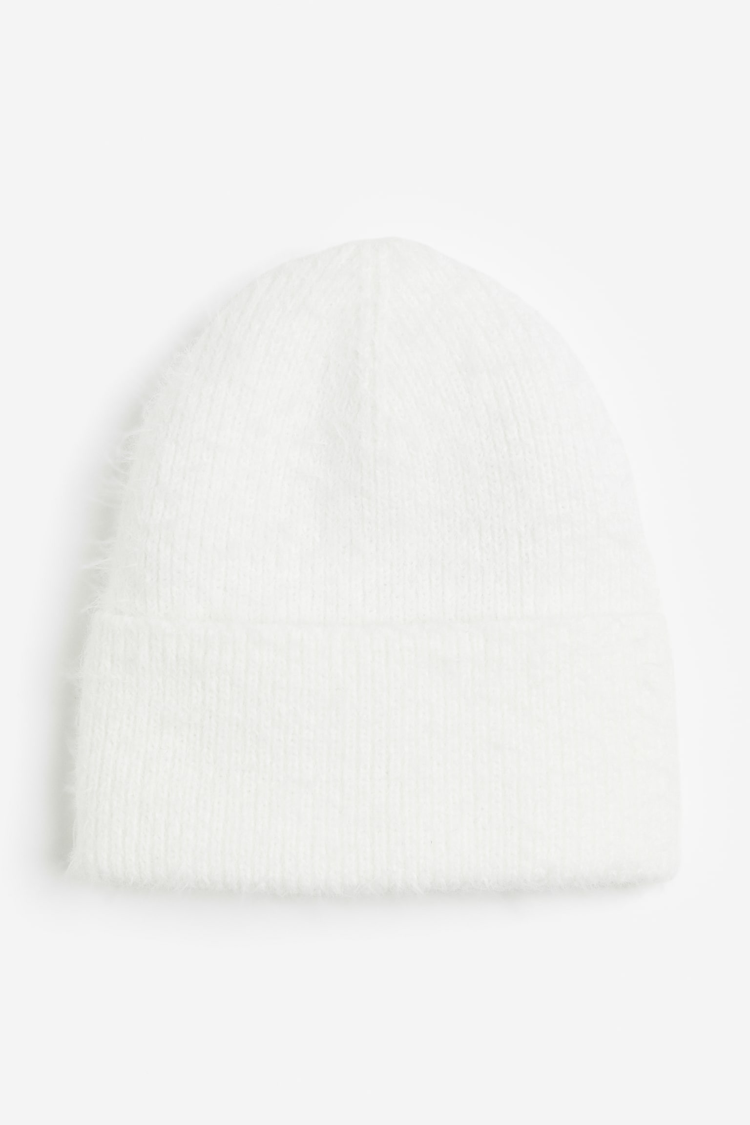 Fluffy-knit hat - White/Black/Grey - 1