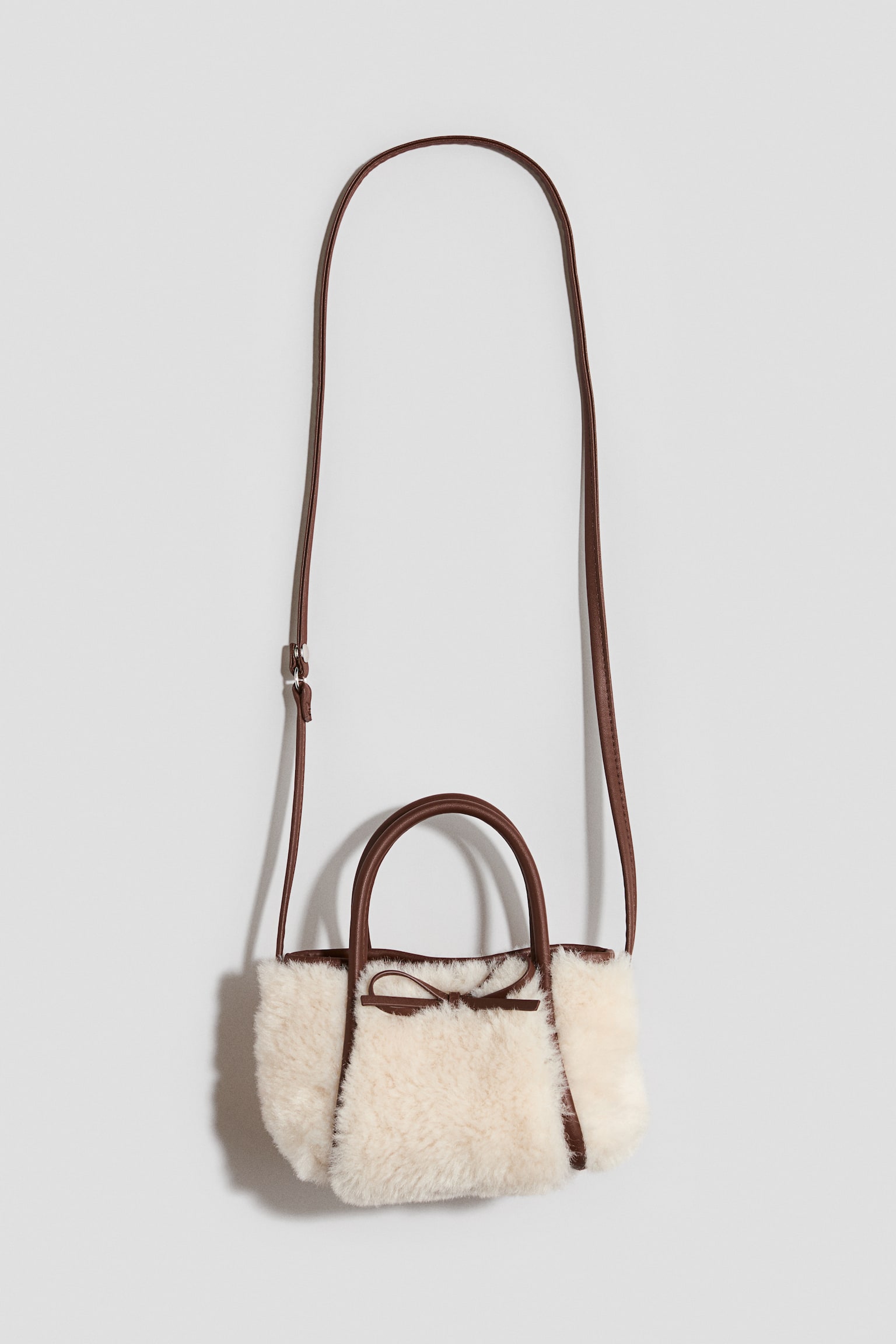 Borsa a tracolla pelosa - Crema