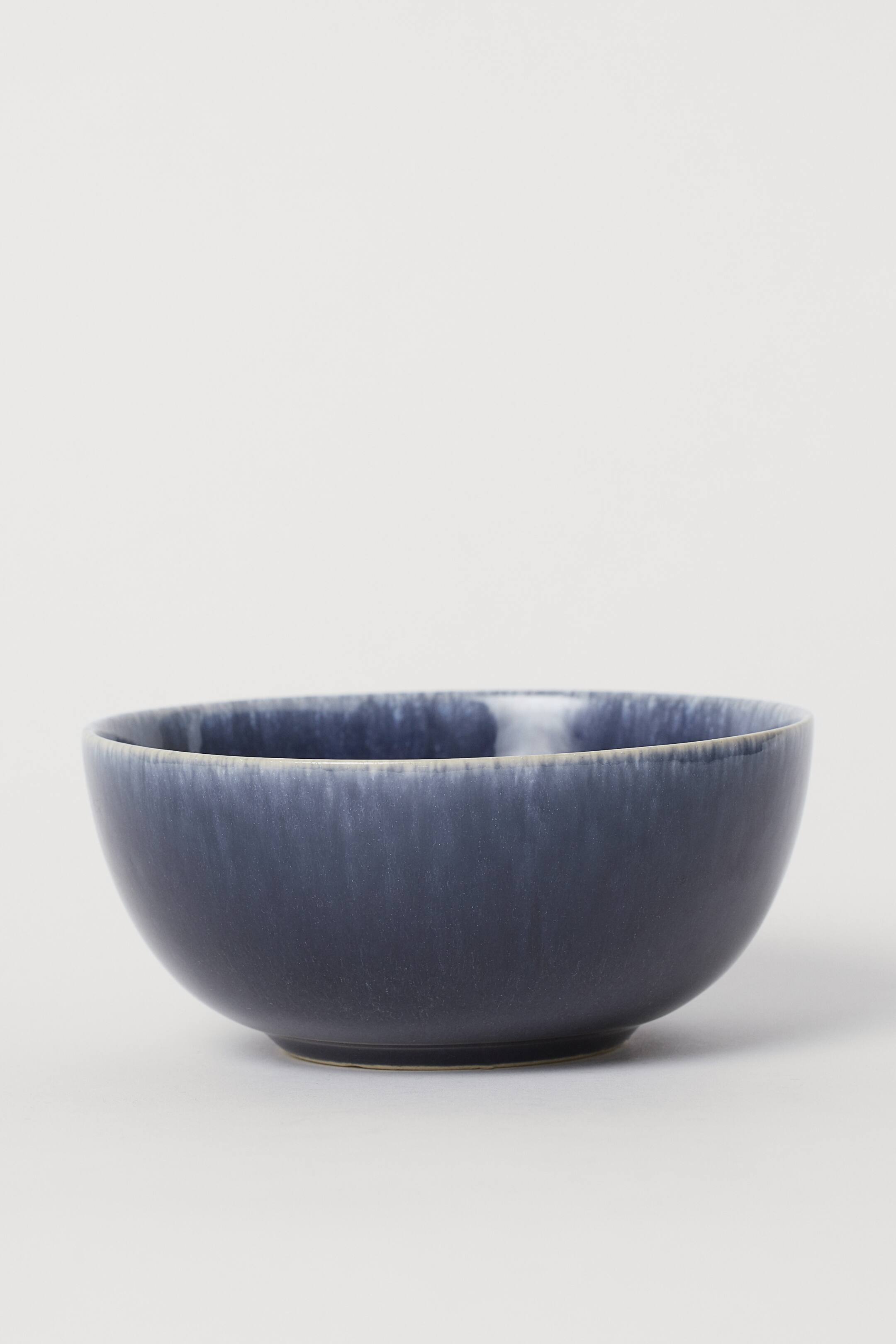 Stoneware bowl Dark blue Home All H&M GB