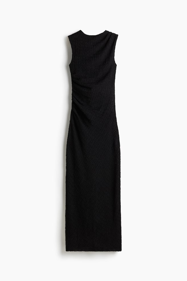 Draped Maxi Dress - Black - 1