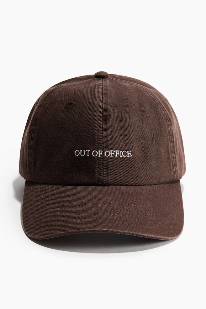 Casquette en sergé de coton - Brun/texte Out Of Office/Beige clair/NYC/Bleu denim/NYC/Vert/A - 1