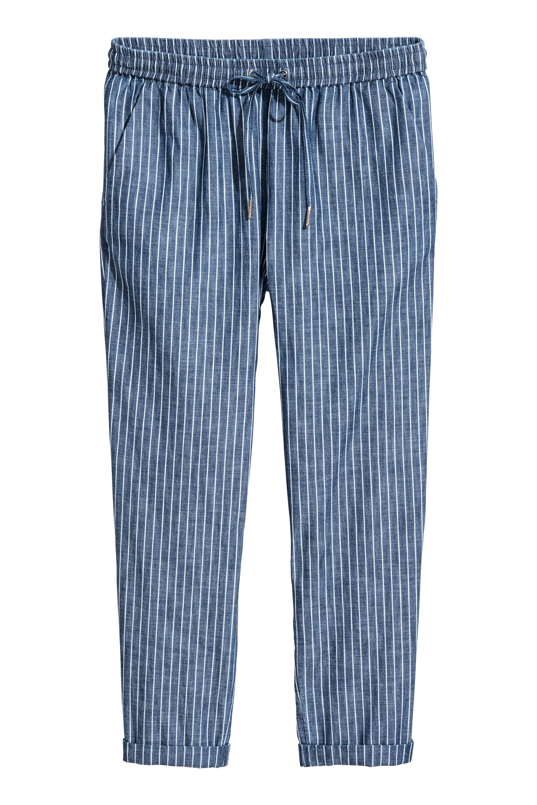 View larger image: Cotton joggers - Dark blue/Striped - Ladies | H&M GB 1