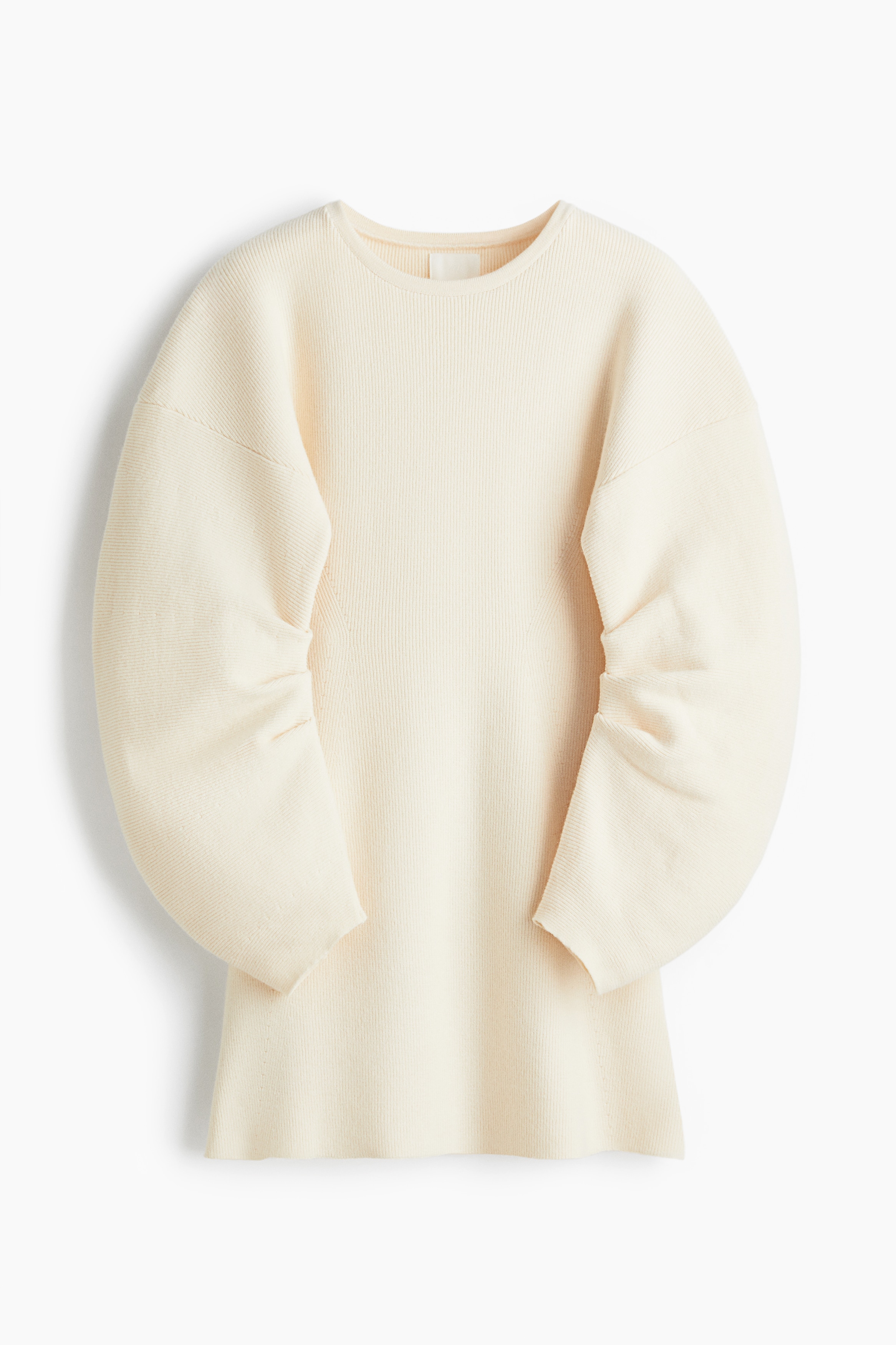 Viscose-Blend Rib-Knit Dress - Cream/Light dusty pink