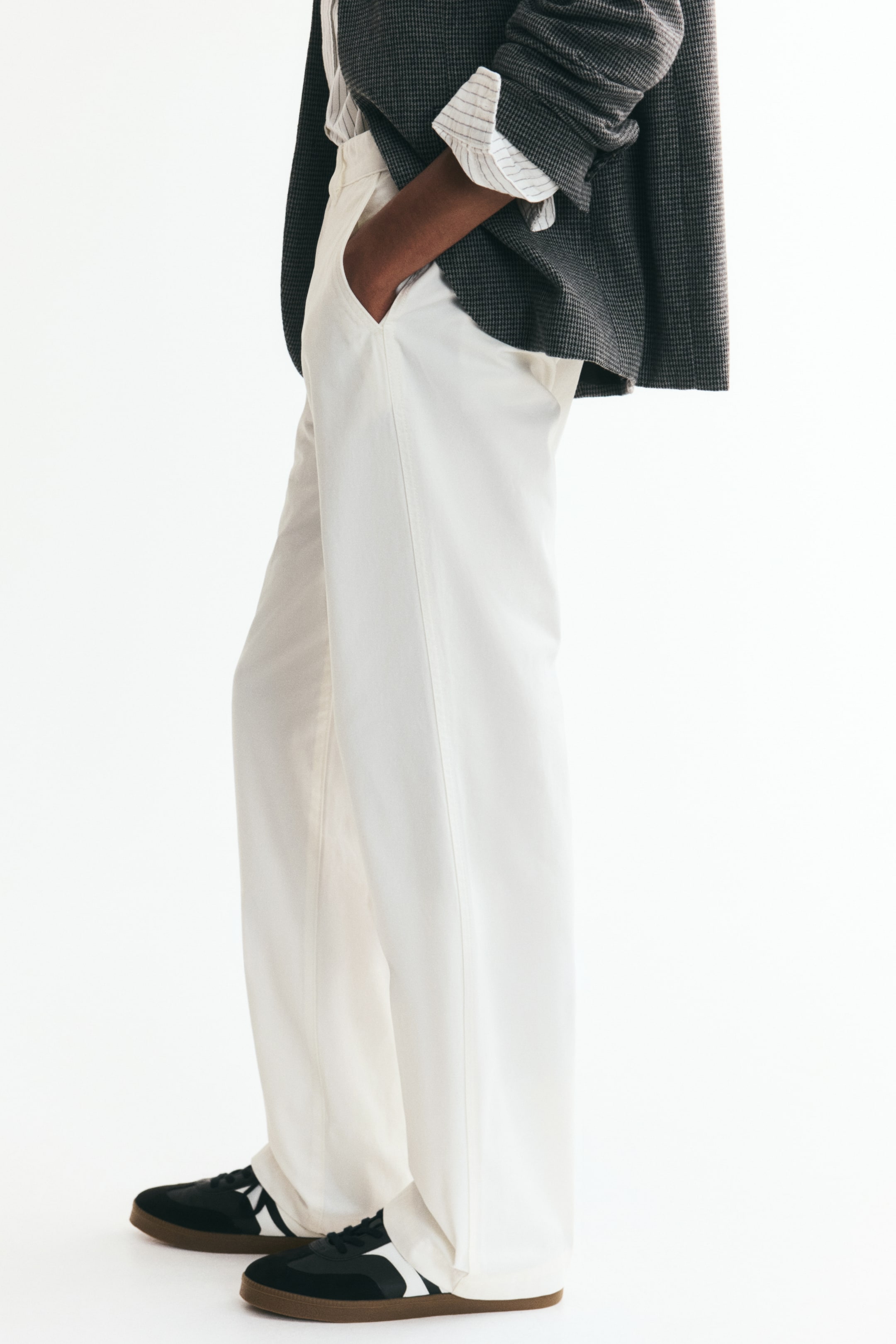 Pantalon de coutil décontracté en coton
