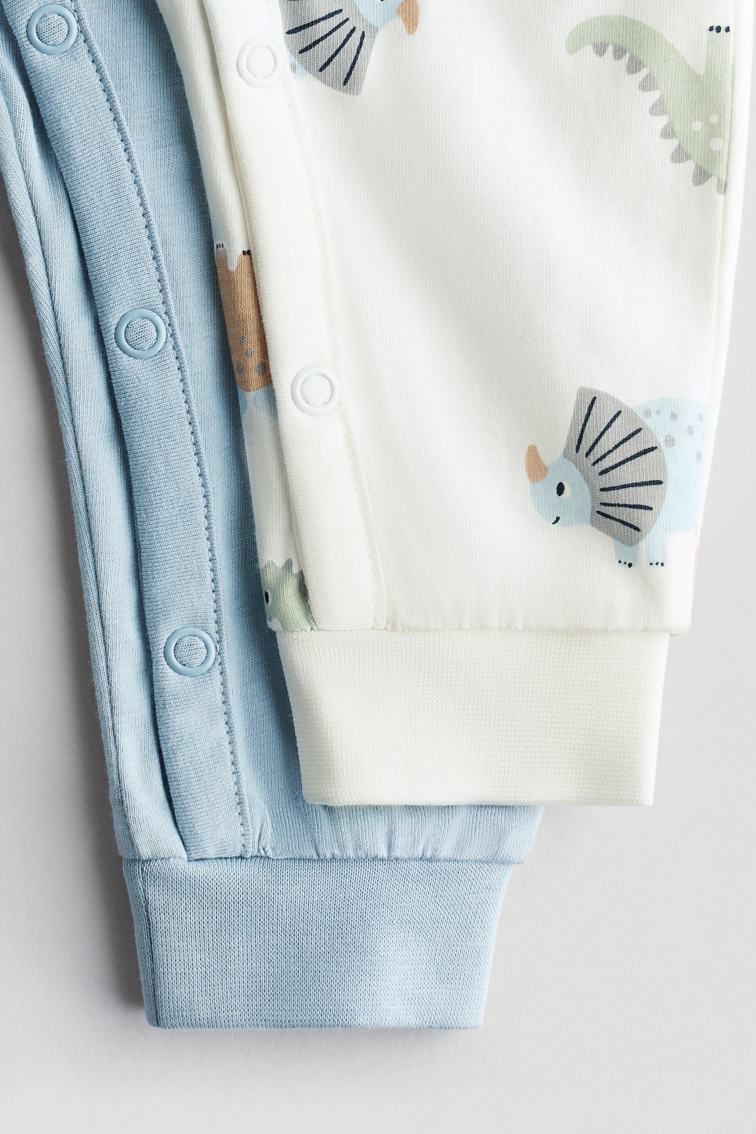 Bawełniana piżama we wzory 2-pak - Jasnoniebieski/Dinozaury/Jasnoróżowy/Króliki/Ciemnoniebieski/Wzór/Biały/Myszy/Jasnobeżowy/Pluszowy miś/Różowy/Kokardy/Kremowy/Śpiące zwierzęta - 3