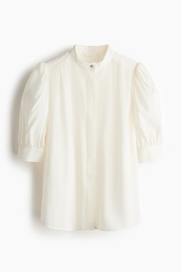 Blus med puffärm