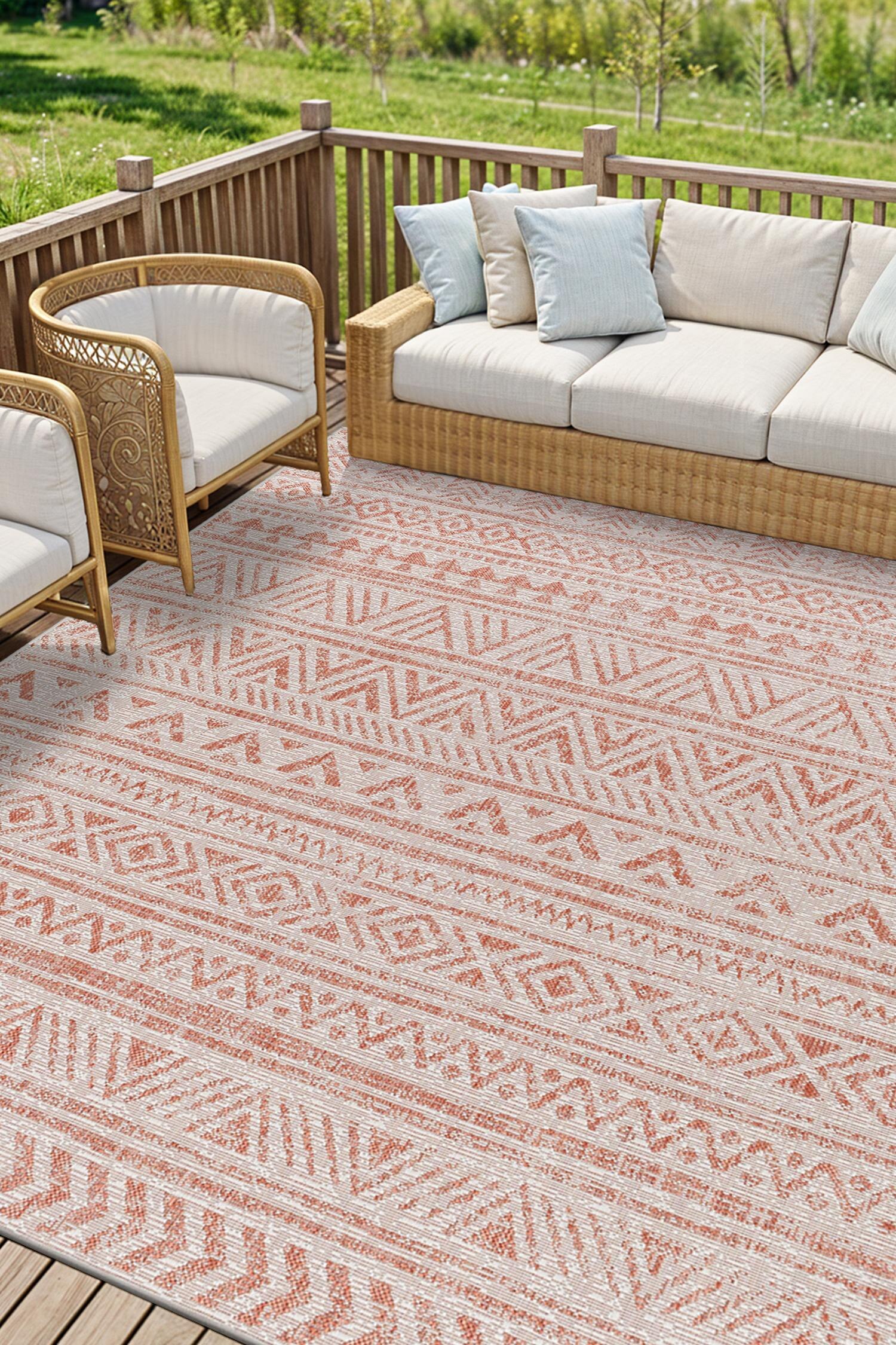 In- & Outdoor Global Area Rug - Basic Pink