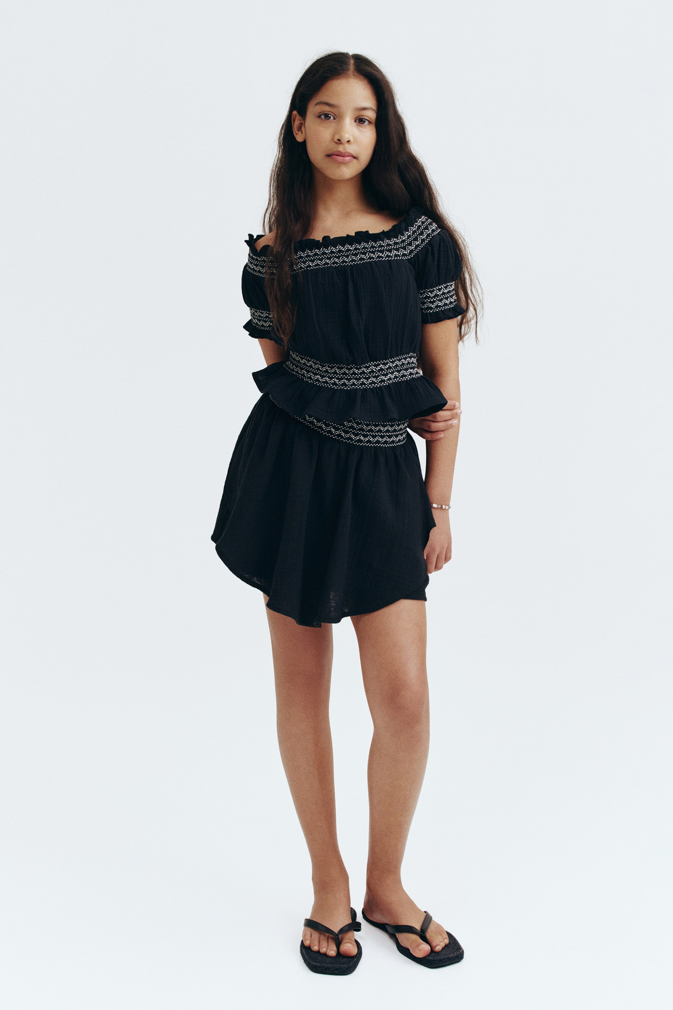 Детские топы H&M Muslin Top with Smocking — фото 4