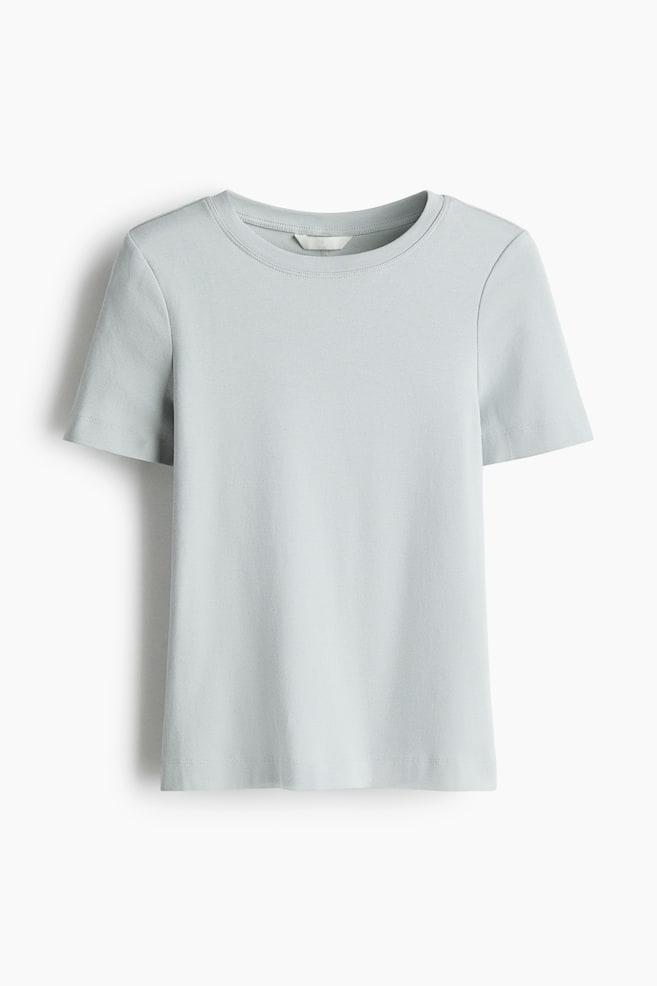 Cotton T-shirt - Light dusty grey/Pink/Black/Dark dusty pink/Dark brown/White/Pale yellow - 1