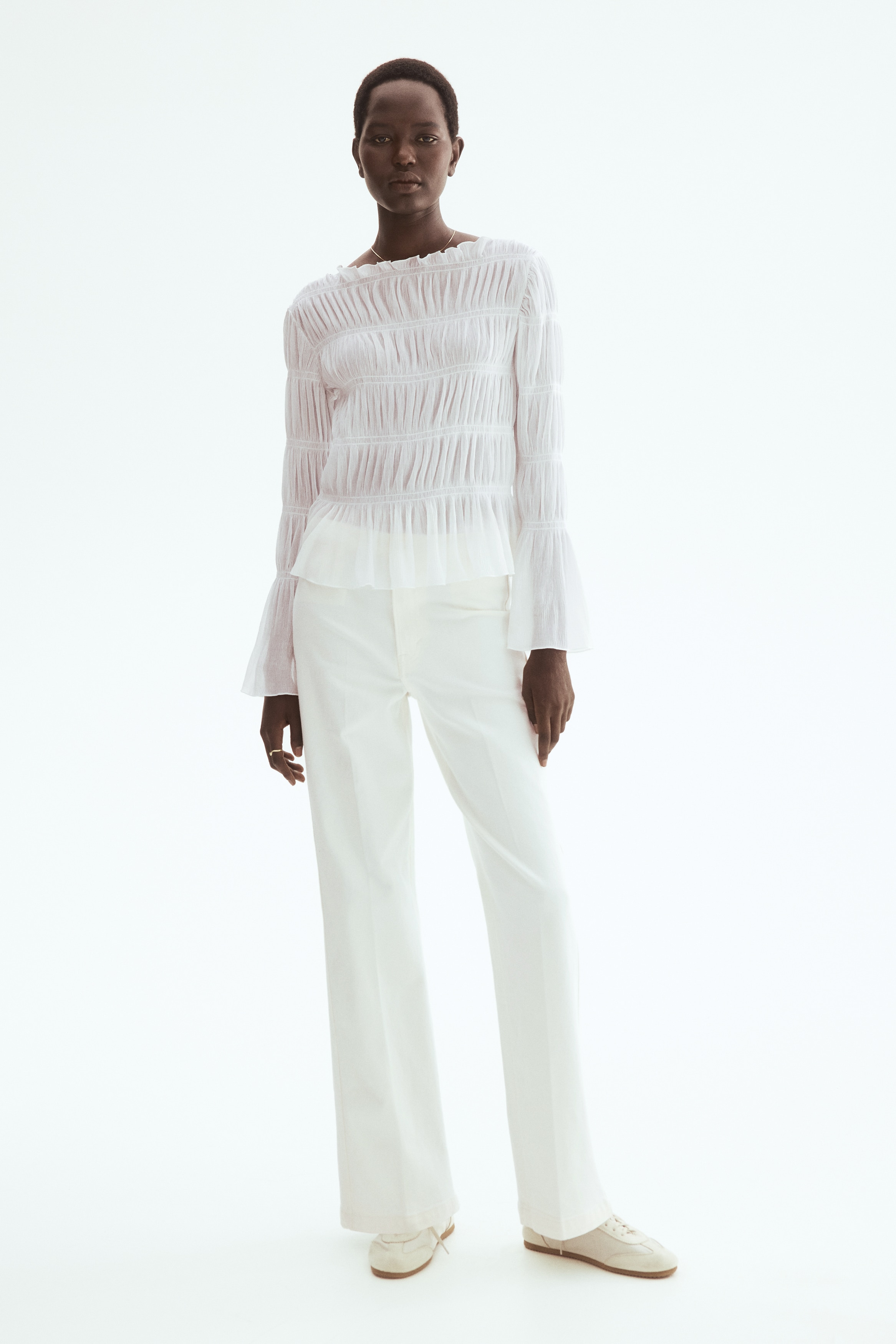 Straight High Jeans - White/Dark denim blue/Denim blue