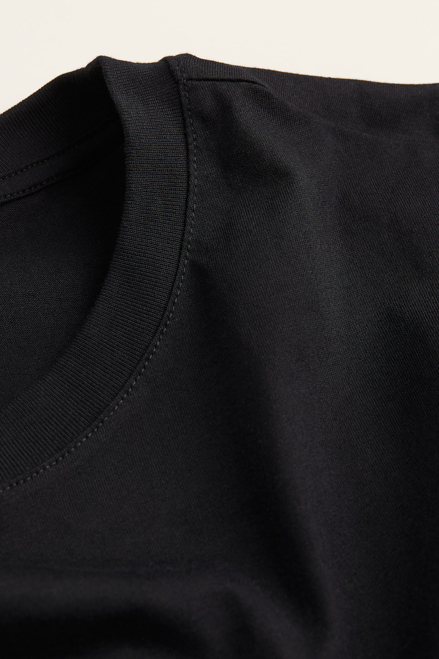 Женская футболка H&M Cotton, цвет: Чёрный — фото 5