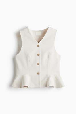 V-ringad väst med peplum