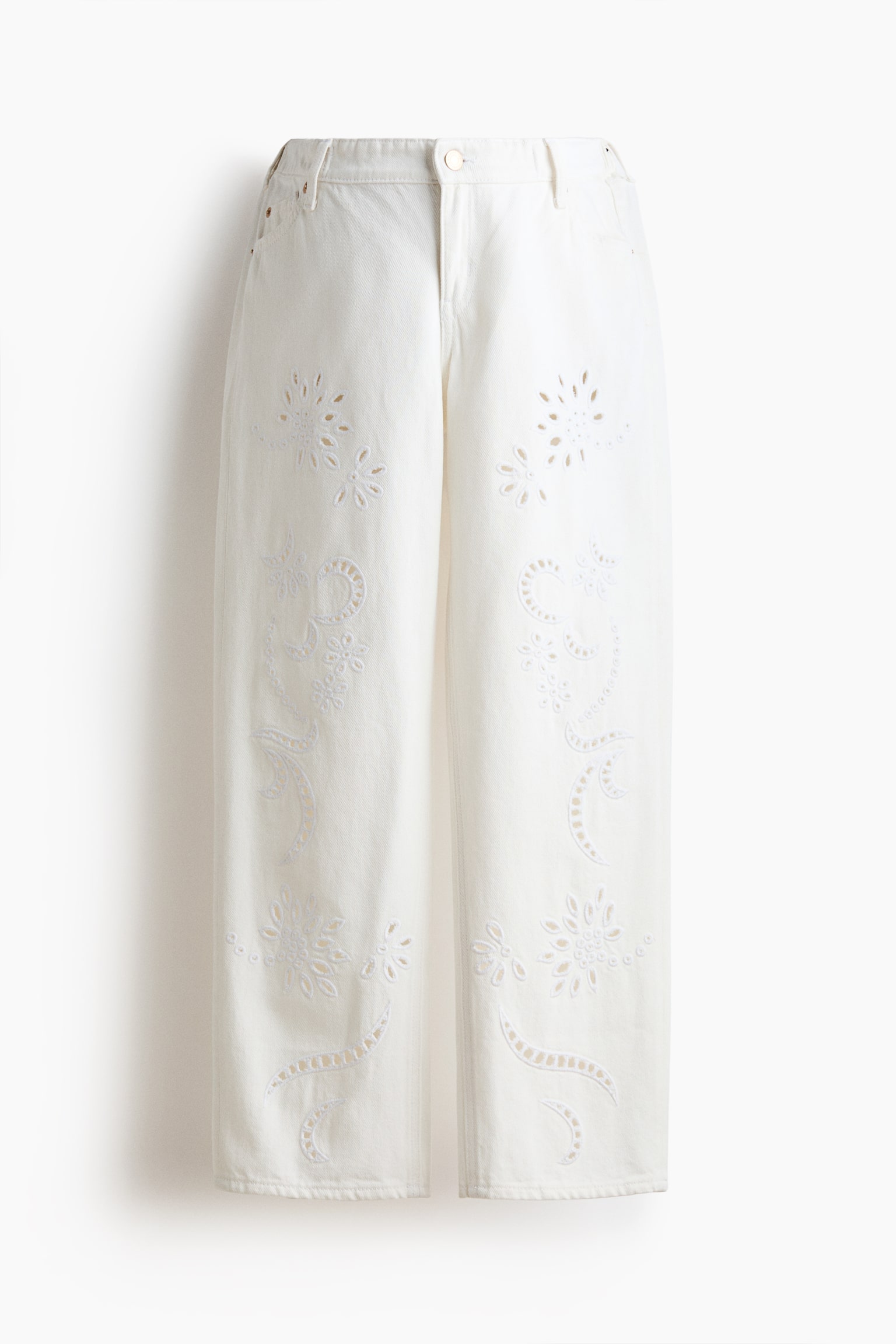 MAMA Straight Ankle Jeans - לבן - 2