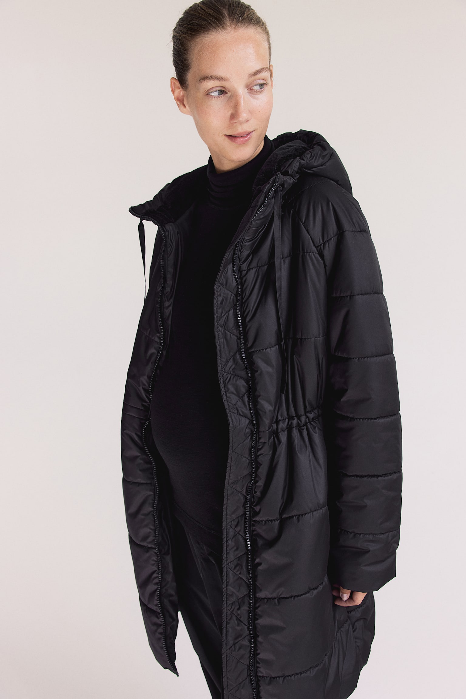 MAMA Before & After Babywearing puffer coat - Black - 3