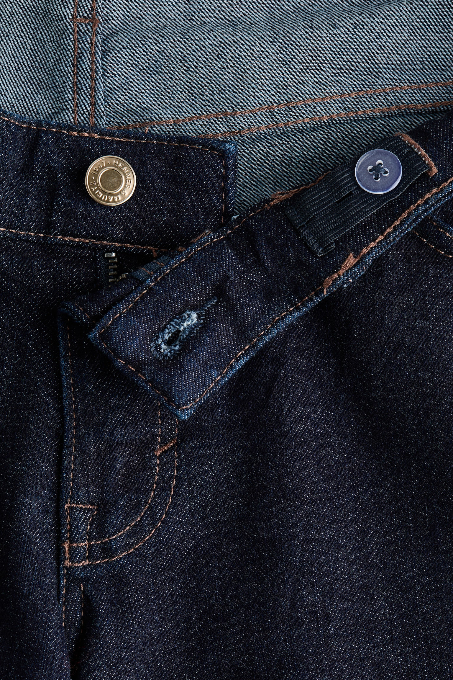 MAMA Wide Low Waist Ankle Jeans - כחול ג'ינס כהה/כחול ג'ינס/כחול ג'ינס בהיר - 6