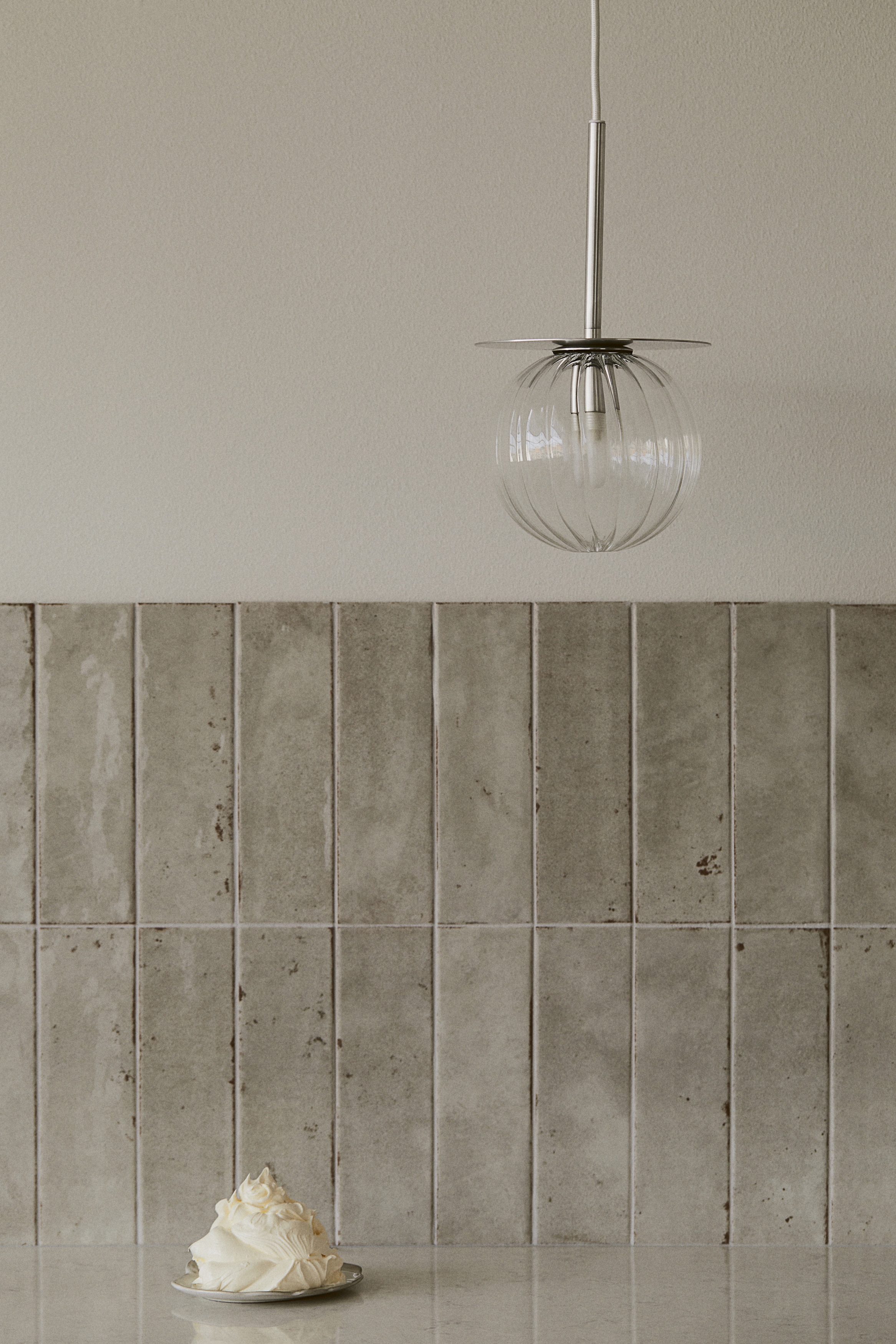 Taklampa i glas och metall - Klarglas